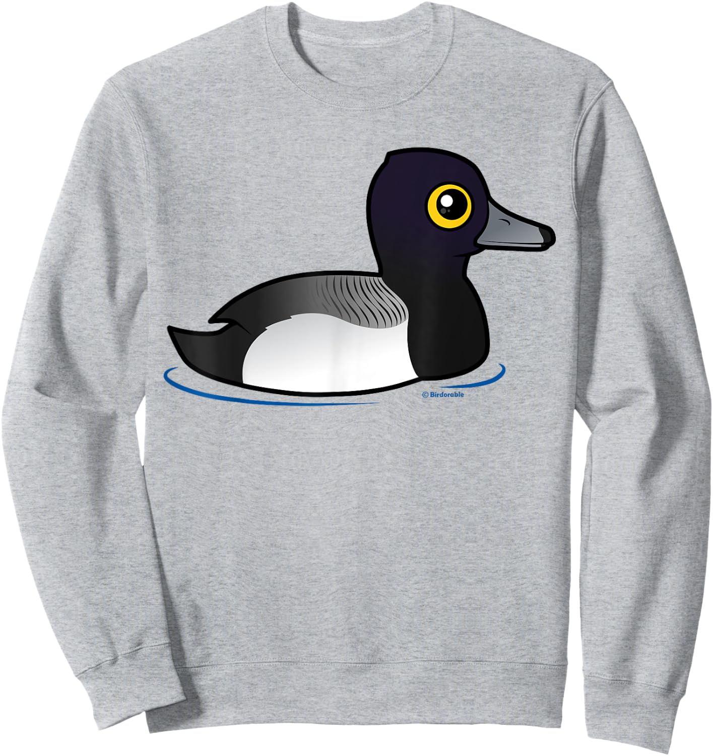 Cute Cartoon Lesser Scaup Birdorable Duck Waterfowl Species Sweatshirt - Sweatshirt | Ash