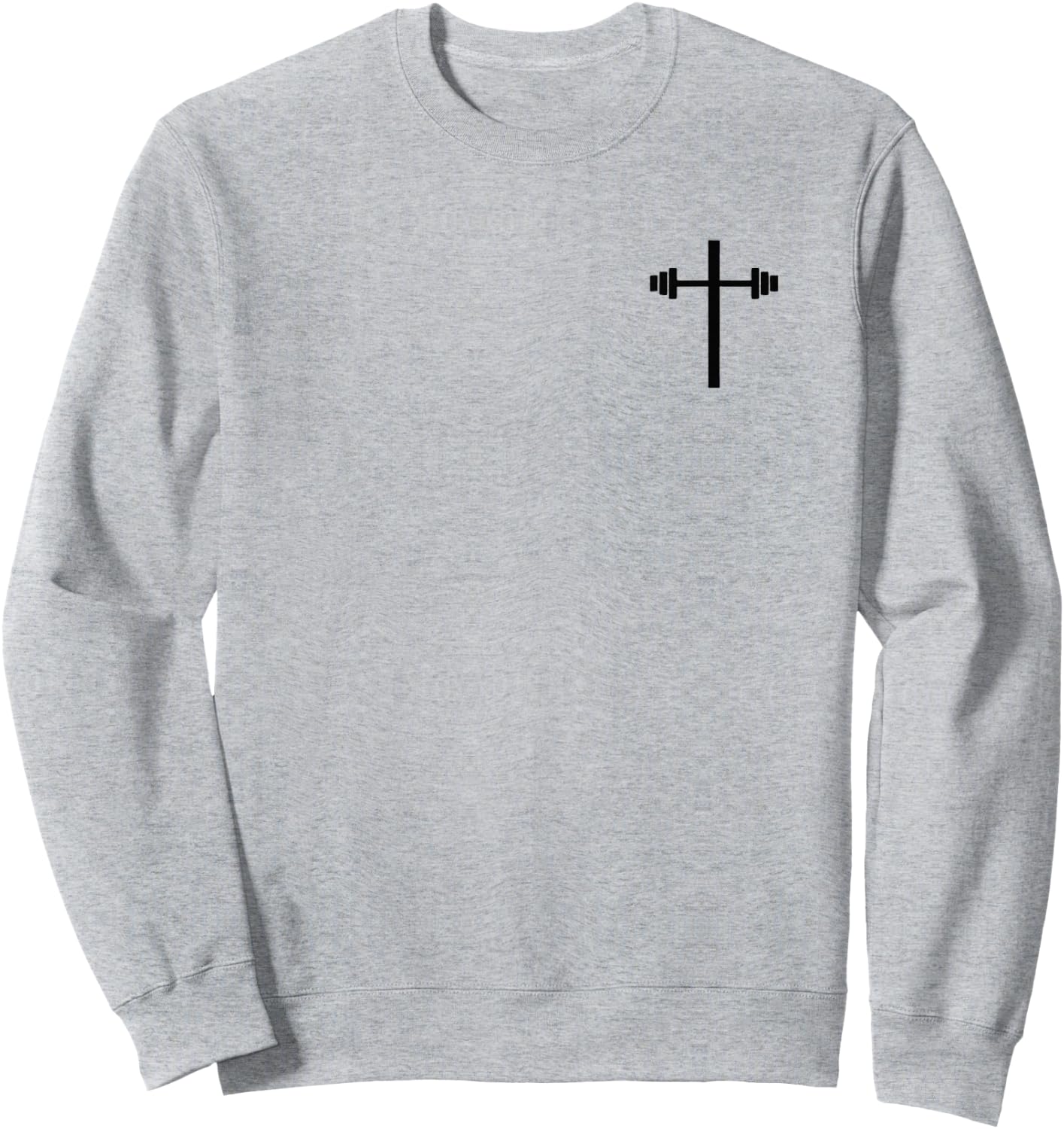 Cross Gym Workout Dumbbell Christian Sweatshirt - Sweatshirt | Ash