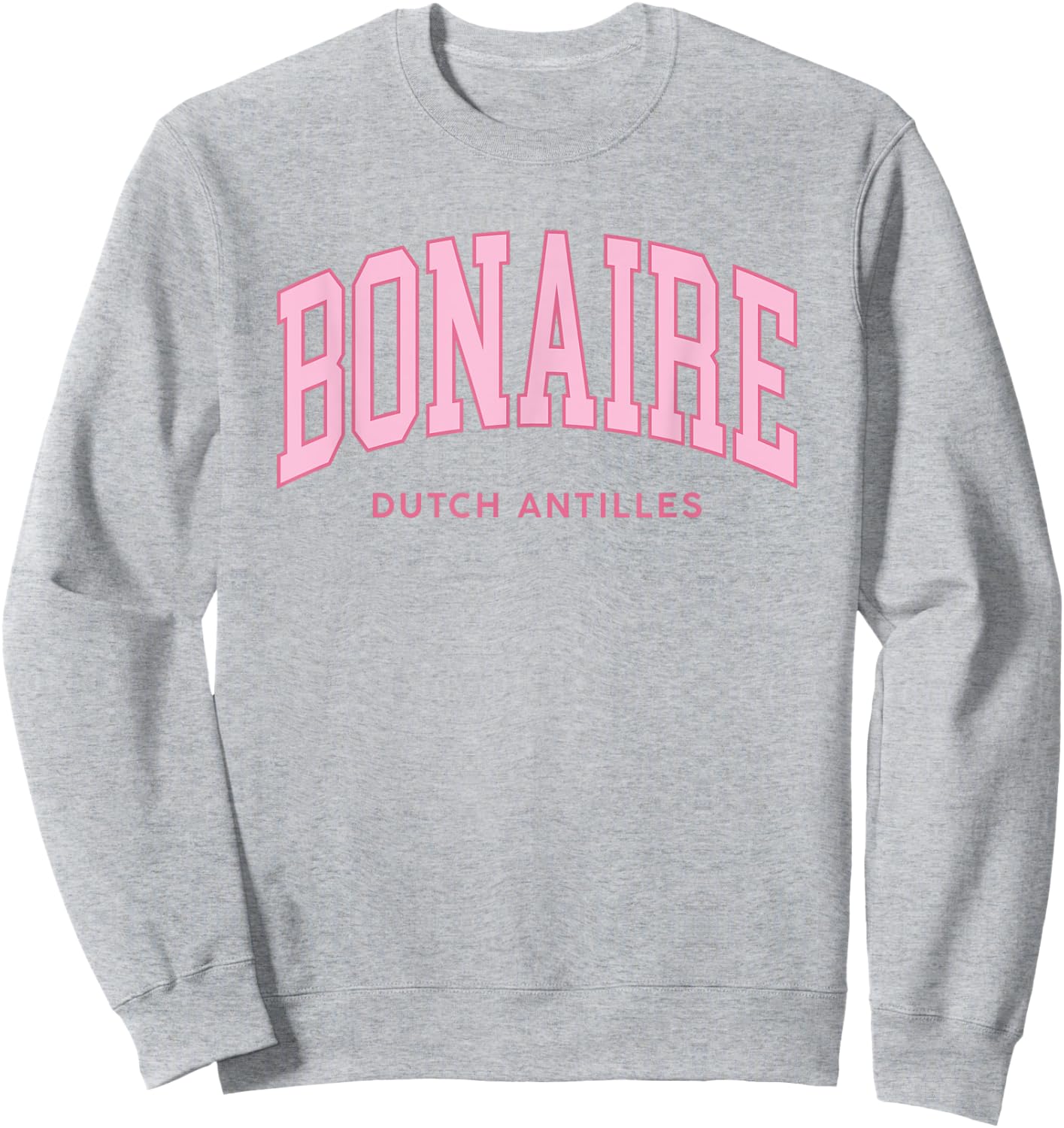 Vintage Bonaire Pink Retro Preppy Throwback Souvenir Sweatshirt - Sweatshirt | Ash