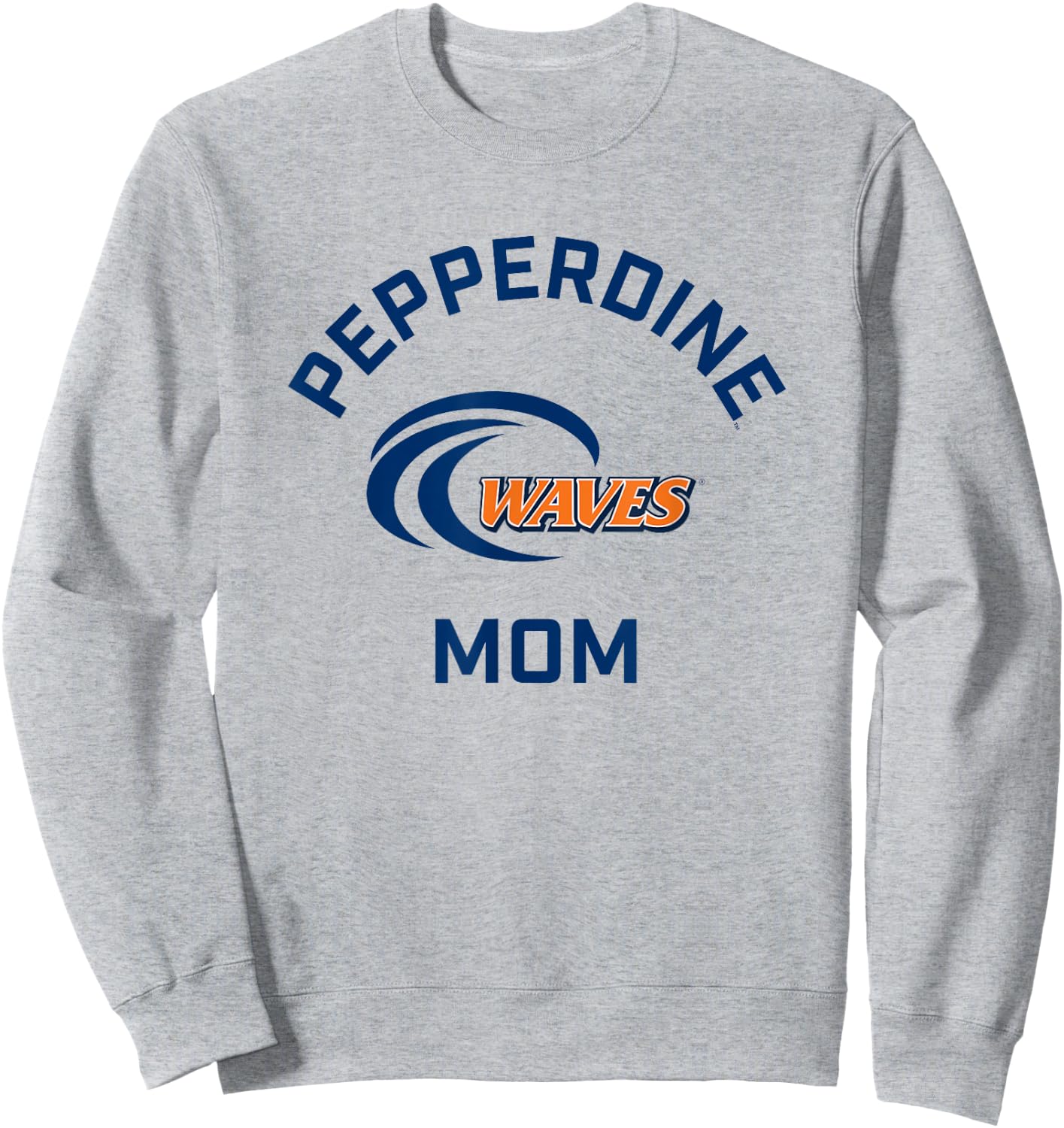 Pepperdine University Waves Arched Mom Sweatshirt - Sweatshirt | Ash