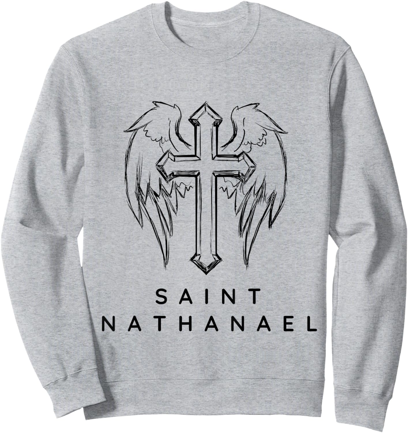 Saint Nathanael the Apostle. Traditional Catholic Prayer Sweatshirt - Sweatshirt | Ash