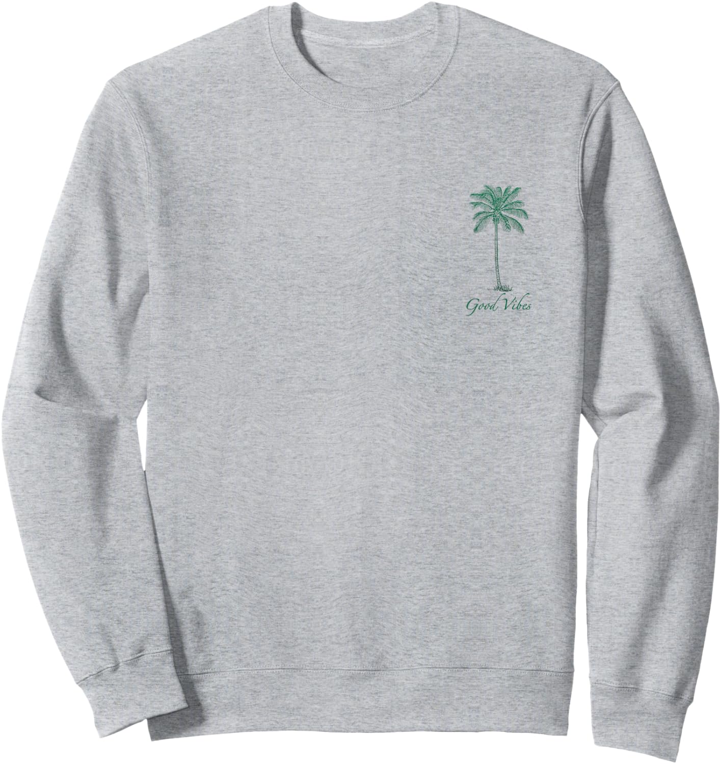 Vintage Hawaiian Palm Tree Beach Tropical Island Pocket Logo Sweatshirt - Sweatshirt | Ash