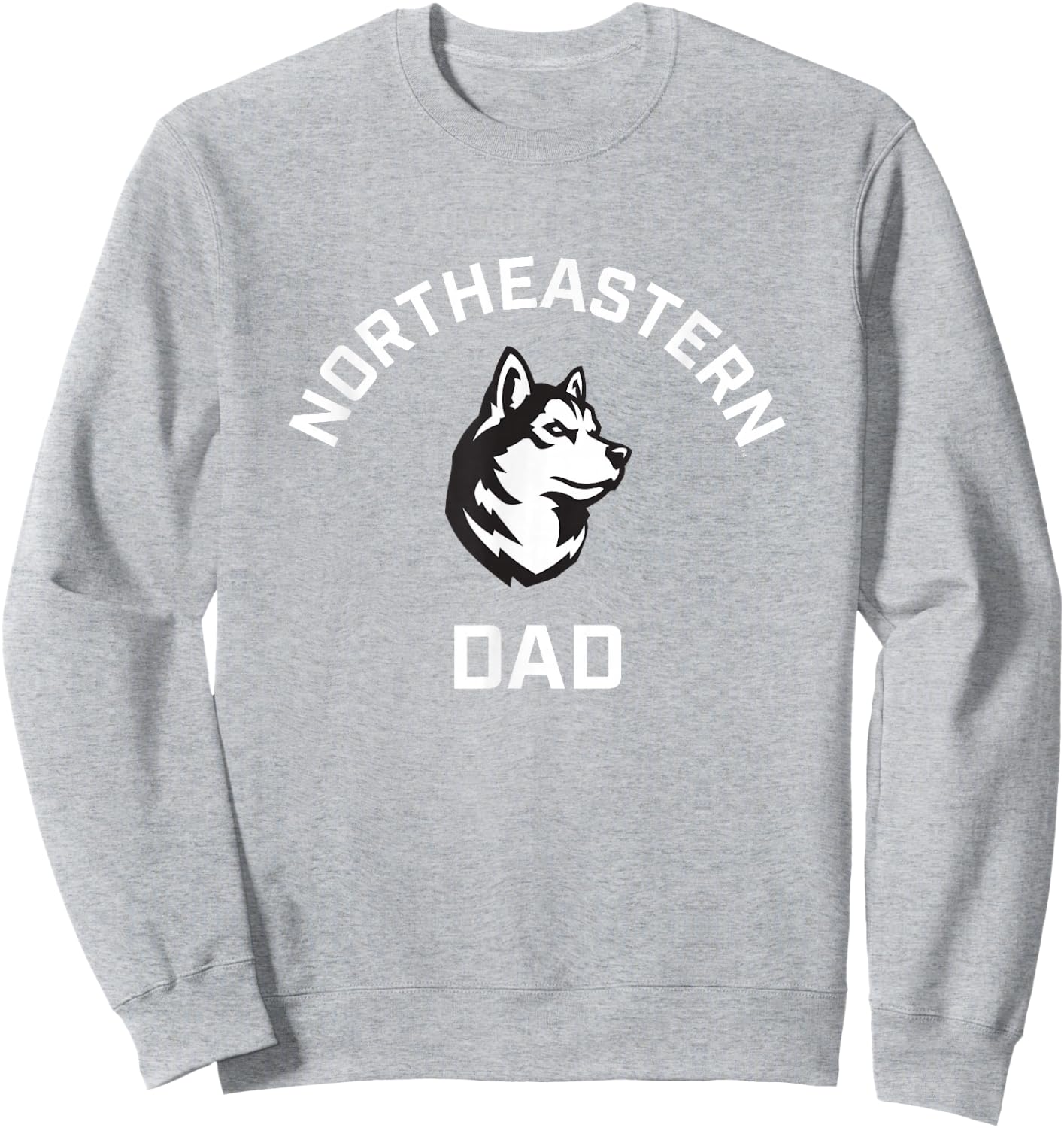 Northeastern University NEU Huskies Arched Dad Sweatshirt - Sweatshirt | Ash
