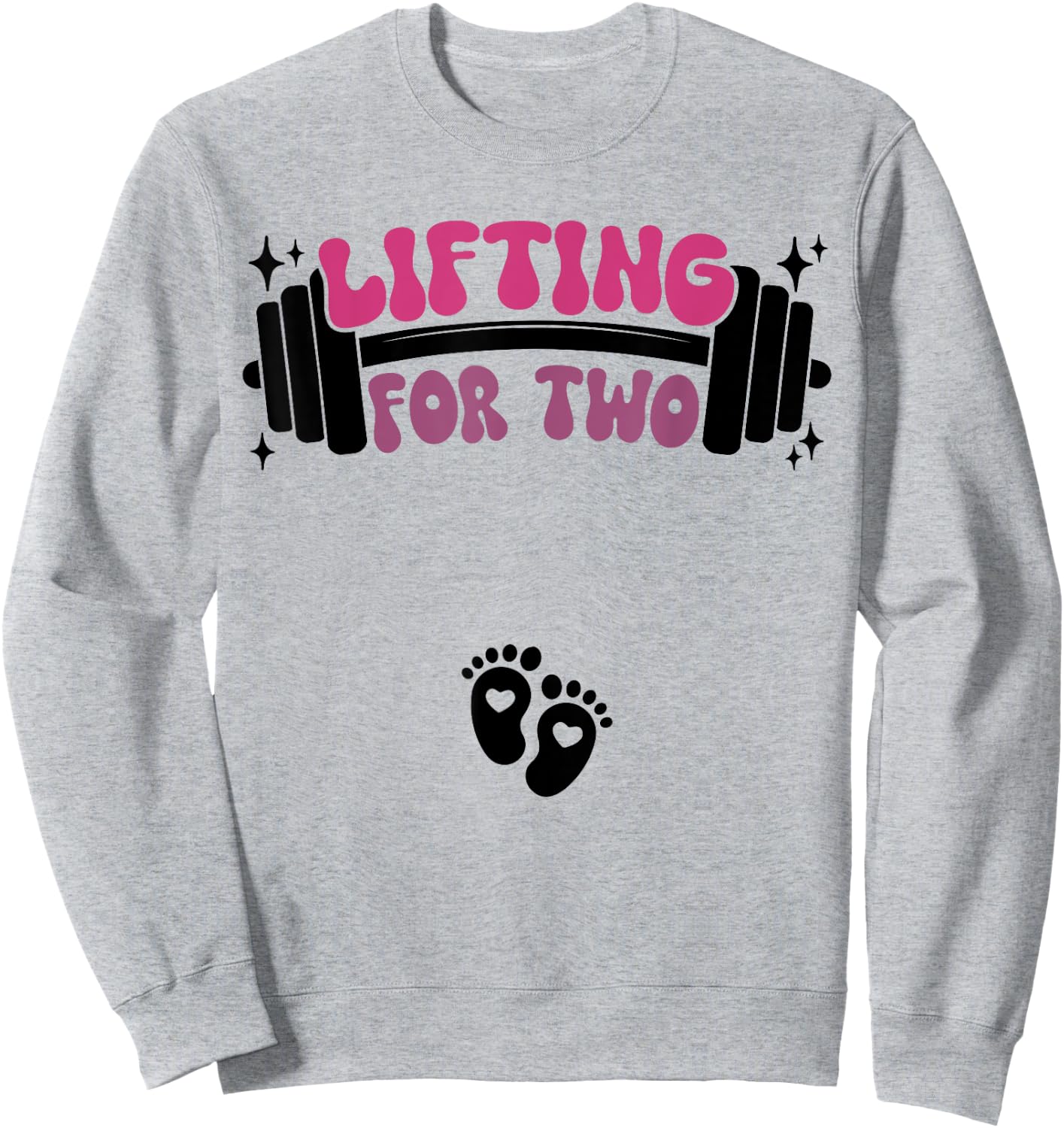 Lifting For Two Baby Pregnancy Workout Pregnant Women Sweatshirt - Sweatshirt | Ash