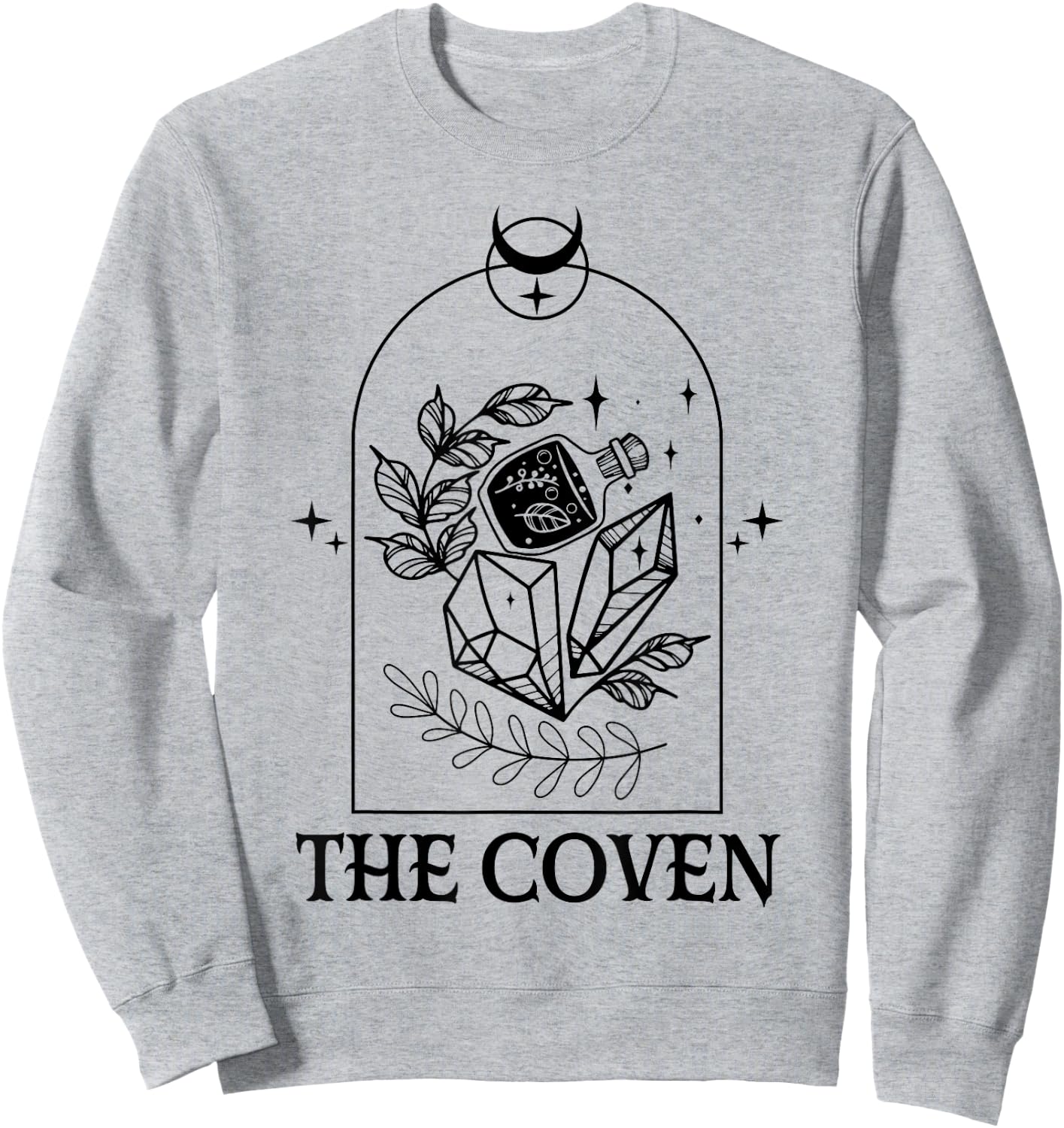 The Coven Bride Gothic Witch Bachelorette Matching Halloween Sweatshirt - Sweatshirt | Ash