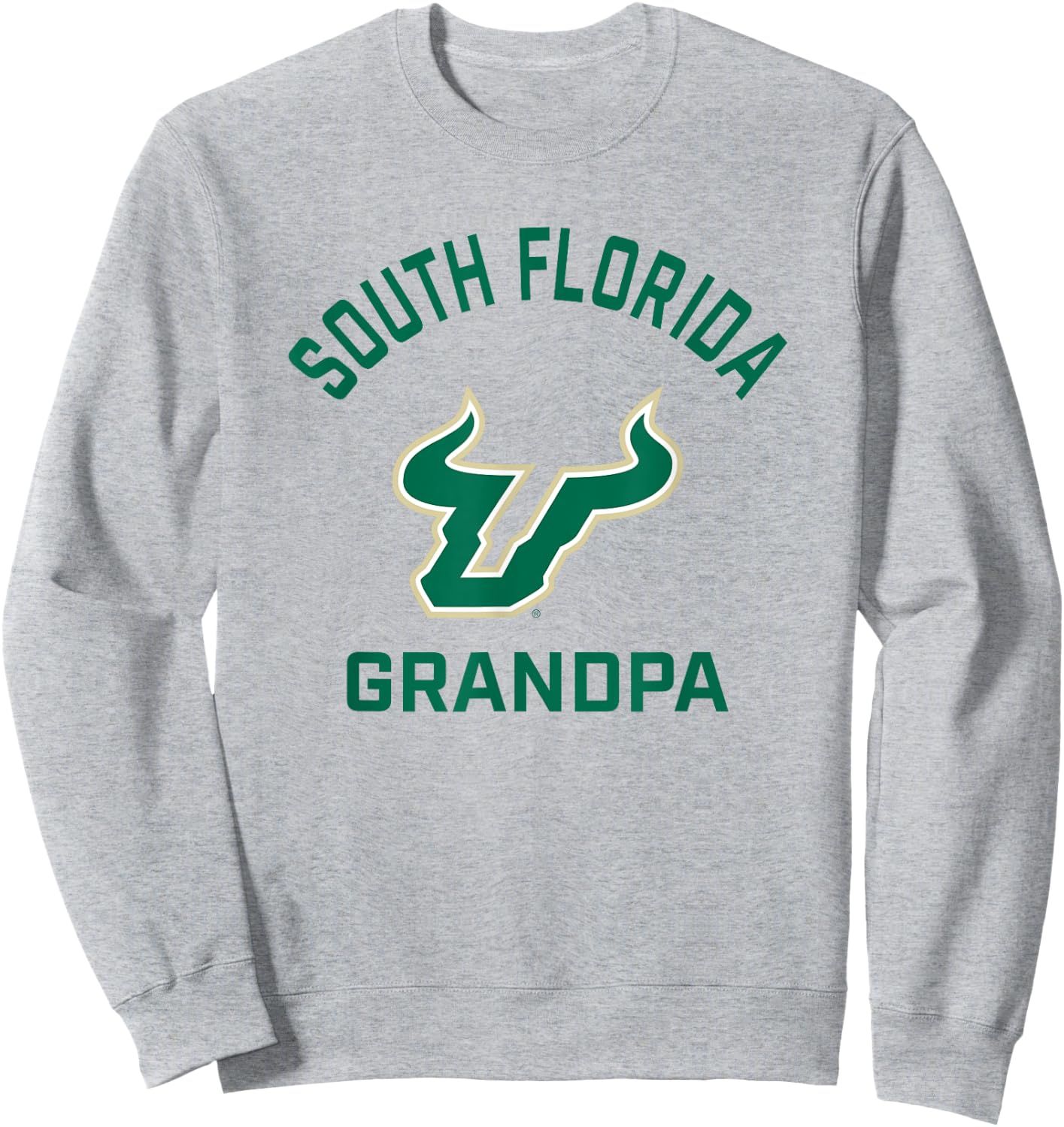 University of South Florida USF Bulls Arched Grandpa Sweatshirt - Sweatshirt | Ash