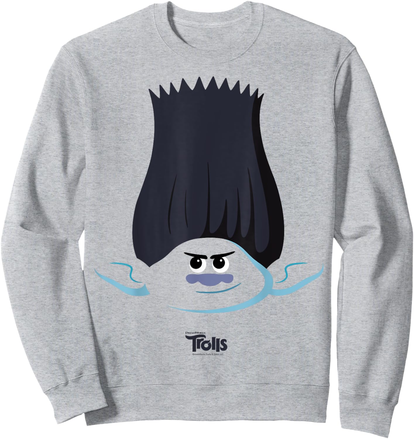 DreamWorks Trolls Branch Big Face Sweatshirt - Sweatshirt | Ash