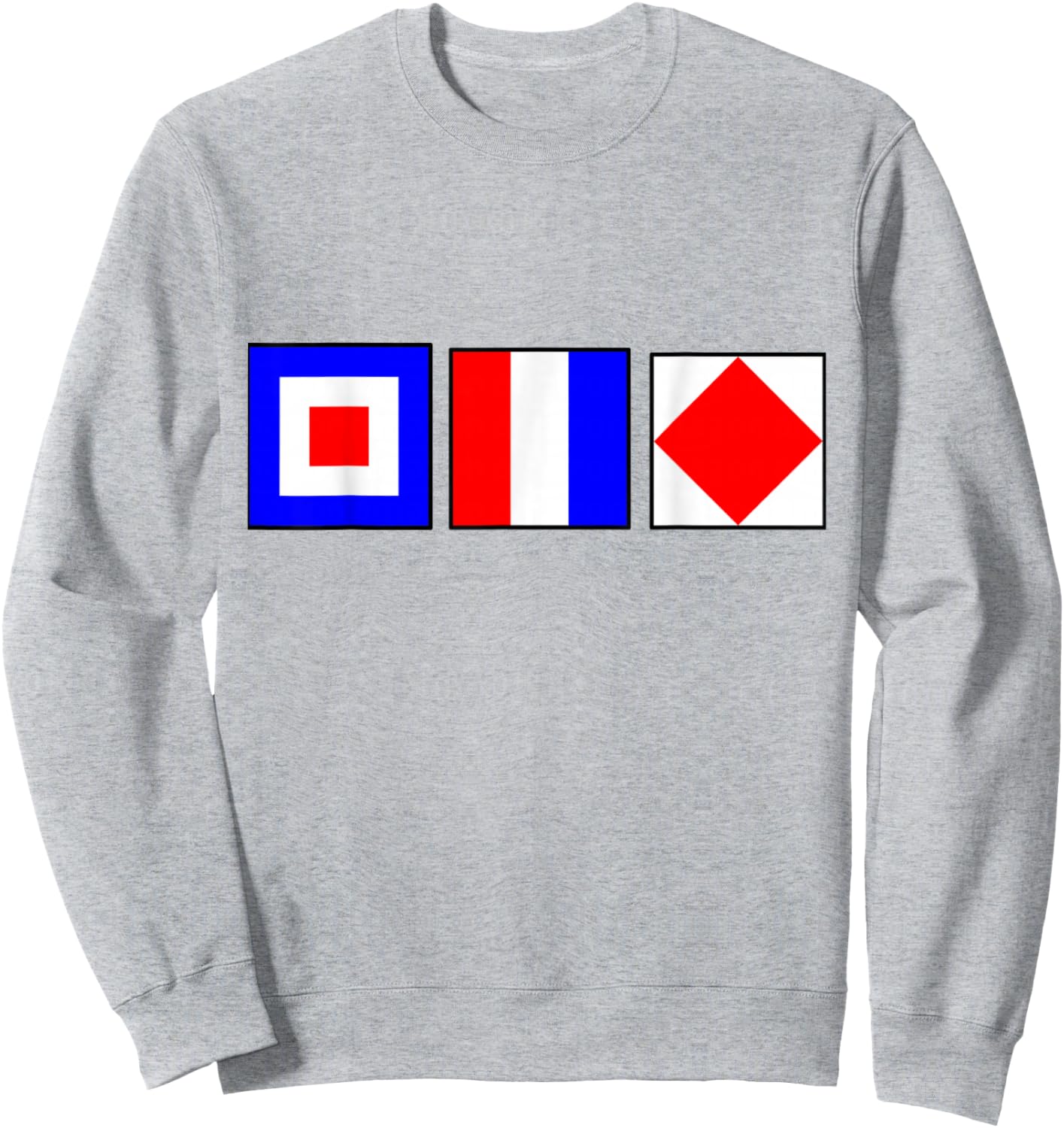 Whiskey Tango Foxtrot Signal Flag Shirt WTF Nautical Flag Sweatshirt - Sweatshirt | Ash
