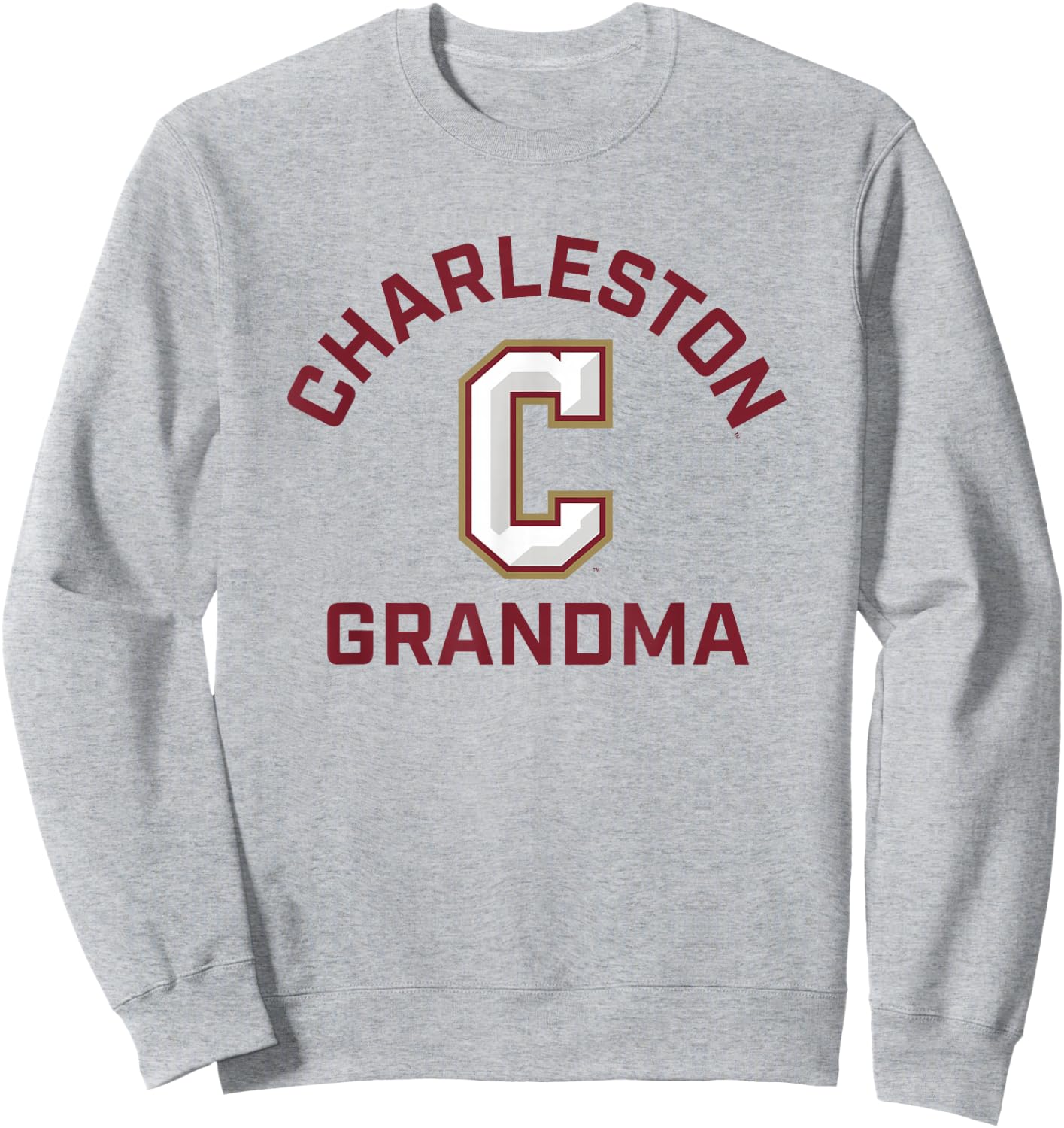 College of Charleston Cougars Arched Grandma Sweatshirt - Sweatshirt | Ash