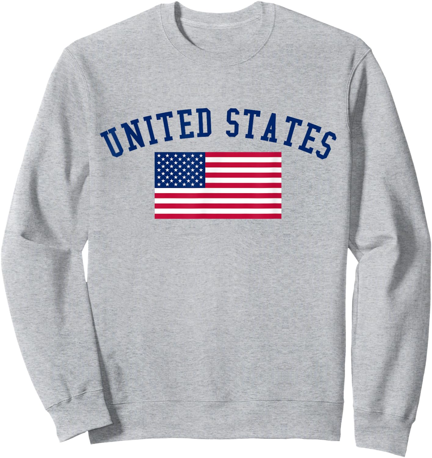 United States Patriotic US Flag Sweatshirt - Sweatshirt | Ash
