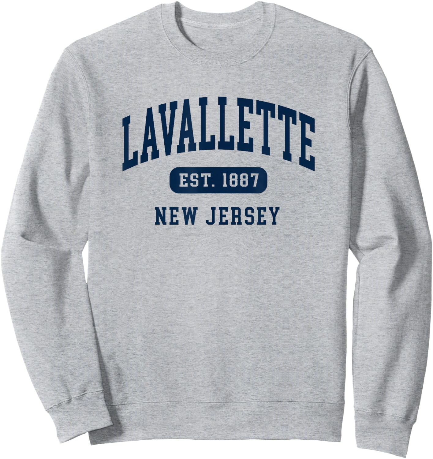 Lavallette New Jersey NJ Retro Est 1887 Vintage Souvenir Sweatshirt - Sweatshirt | Ash