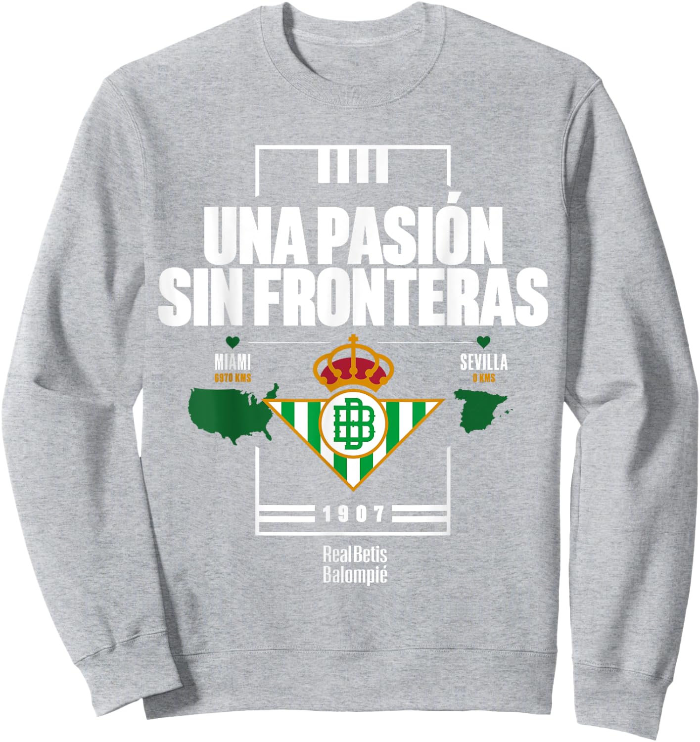 Real Betis sports exclusive collection. Sweatshirt - Sweatshirt | Ash