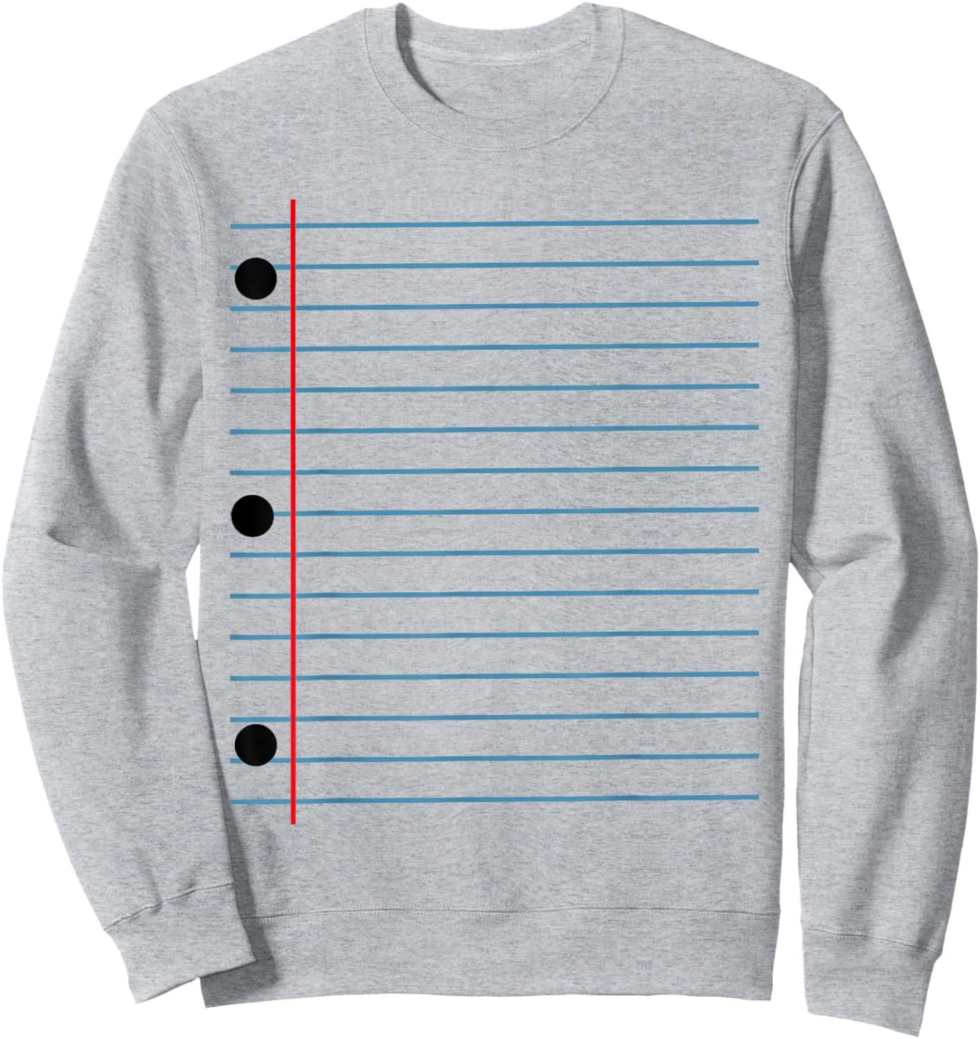 Funny Lined Notebook Paper Group Halloween Costume Sweatshirt - Sweatshirt | Ash
