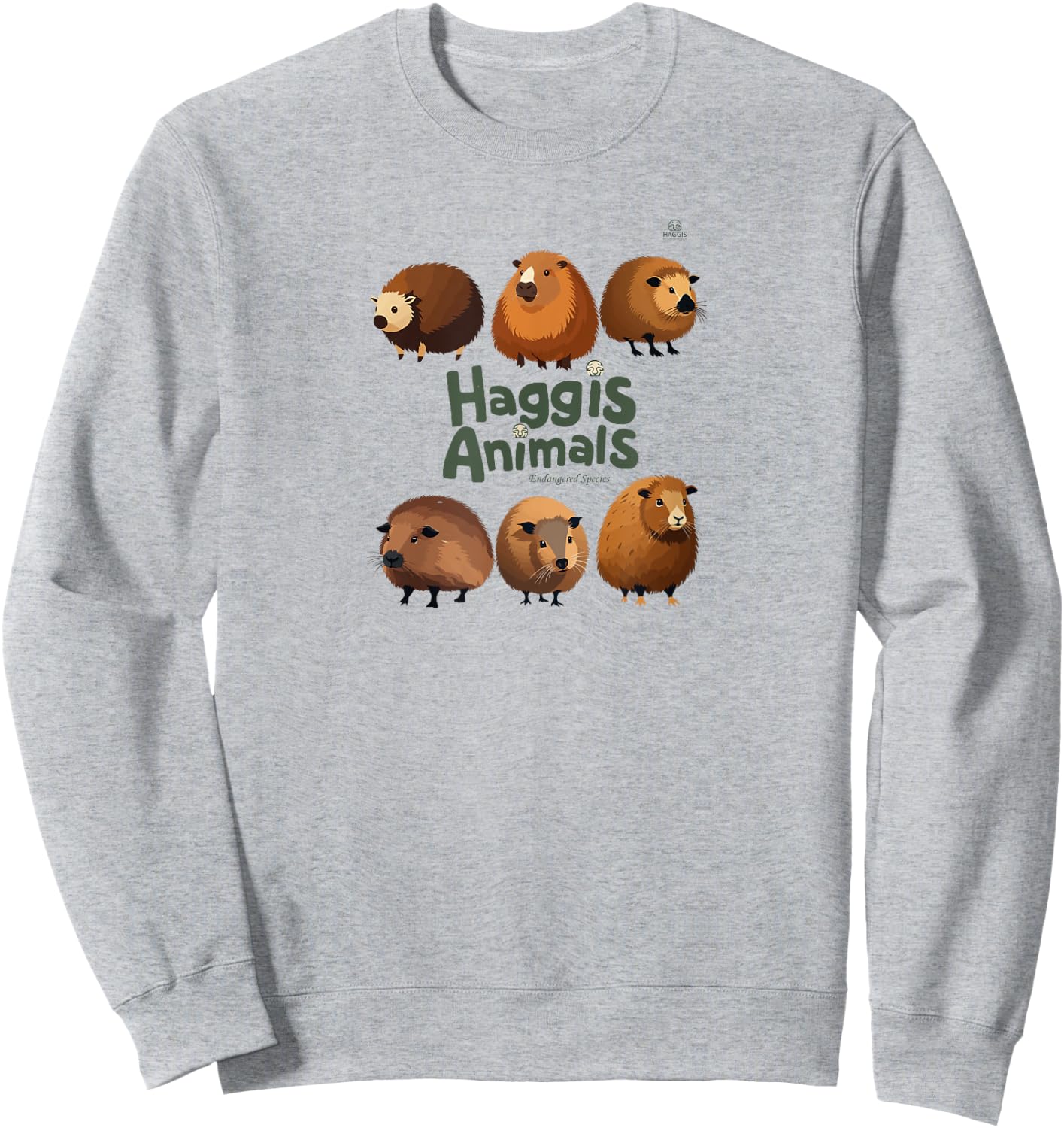 Scottish Wild Haggis Animals Sweatshirt - Sweatshirt | Ash