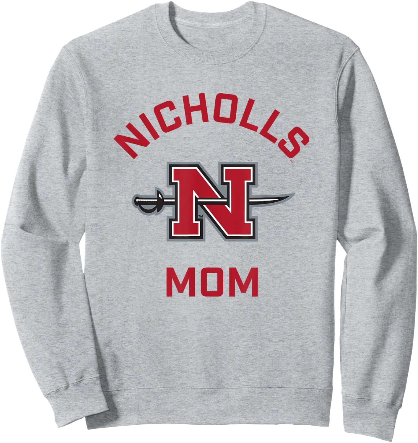 Nicholls State University Colonels Arched Mom Sweatshirt - Sweatshirt | Ash