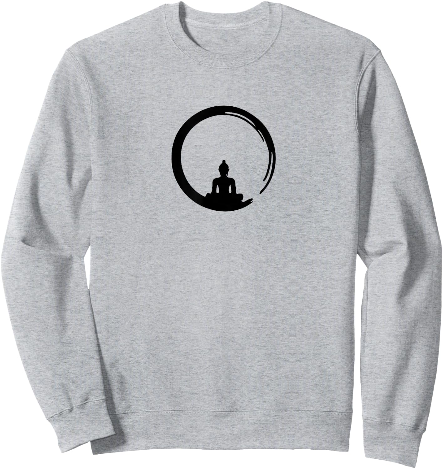 Enso, Zen, Circle, Buddha Meditation Japan Calligraphy Yoga Sweatshirt - Sweatshirt | Ash