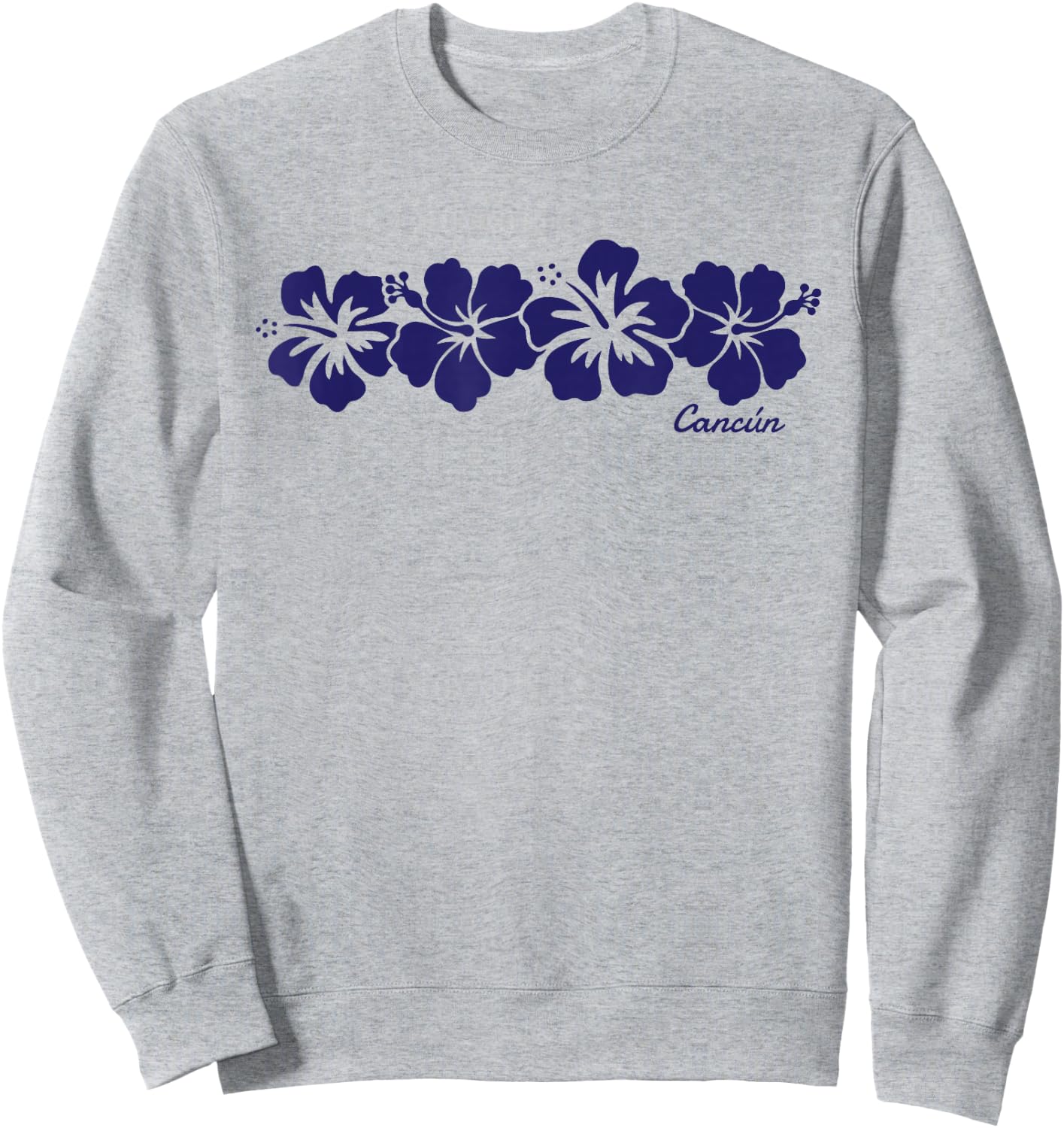 Cancun Mexico Hibiscus Flower Boys Girls Vacation Souvenir Sweatshirt - Sweatshirt | Ash