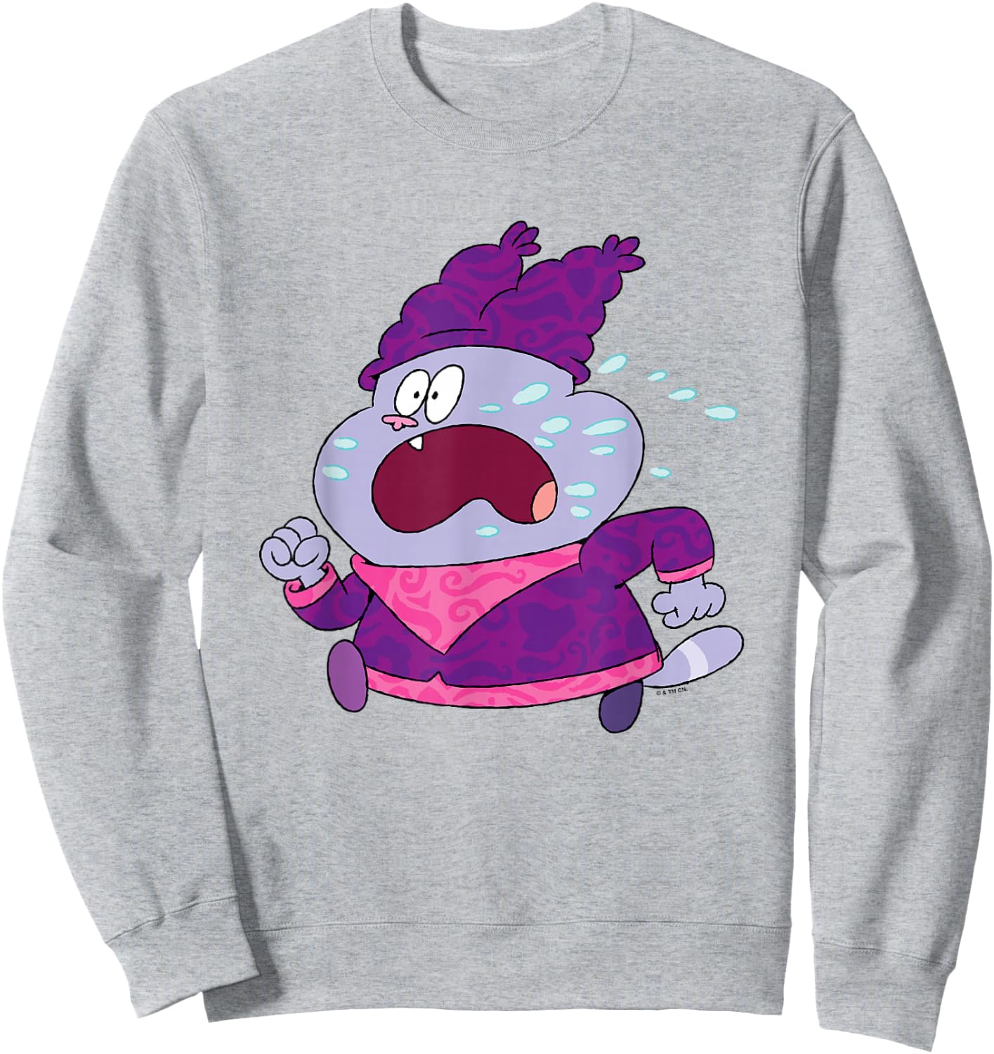 Chowder Valentine's Day Sweating & Running Away From Panini Sweatshirt - Sweatshirt | Ash