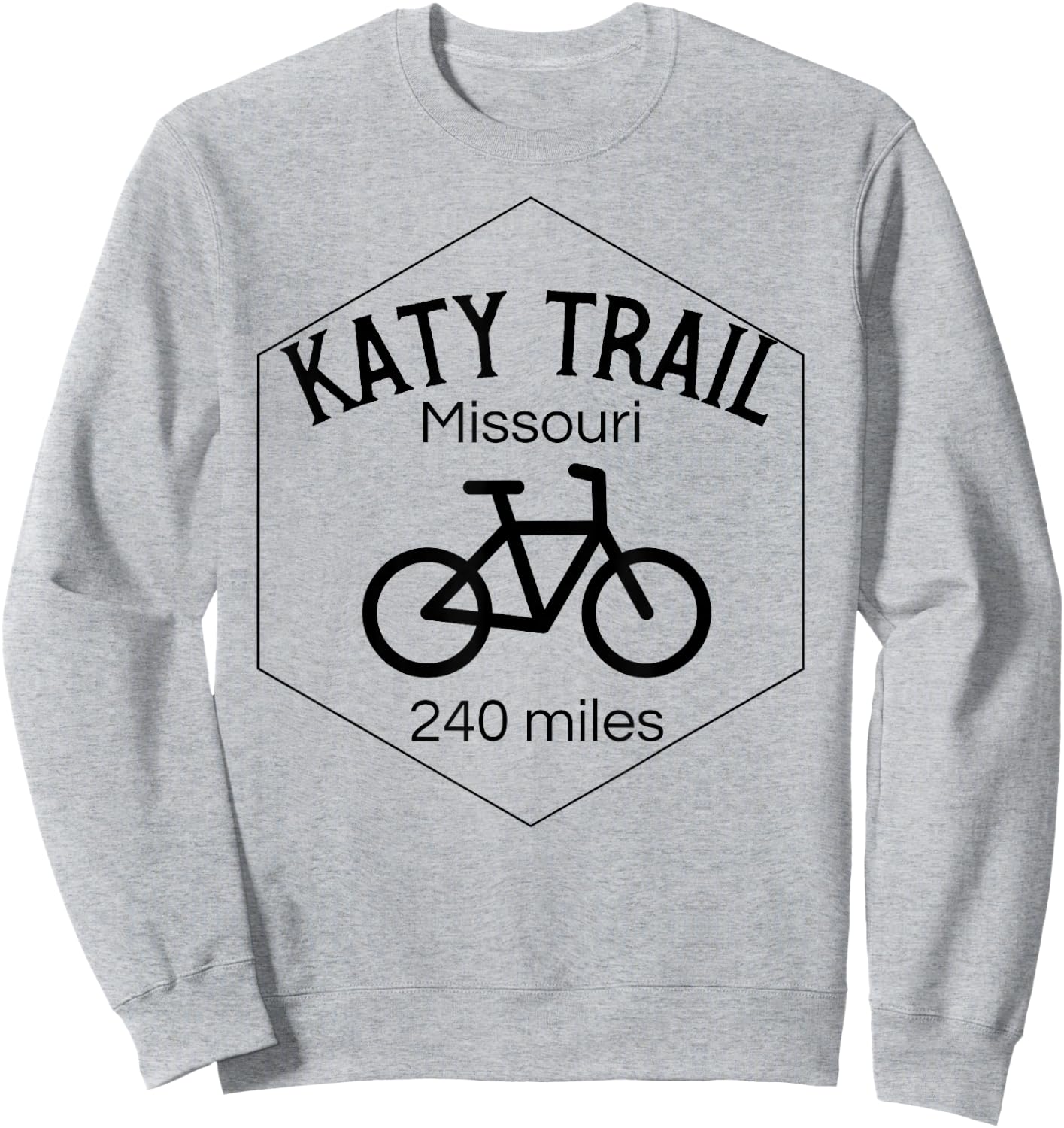 Katy Trail Missouri Bike 240 miles Sweatshirt - Sweatshirt | Ash
