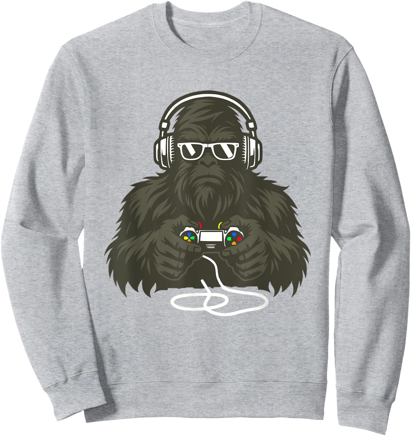Sasquatch Bigfoot Video Gamer Retro Gaming Men Boys Teens Sweatshirt - Sweatshirt | Ash