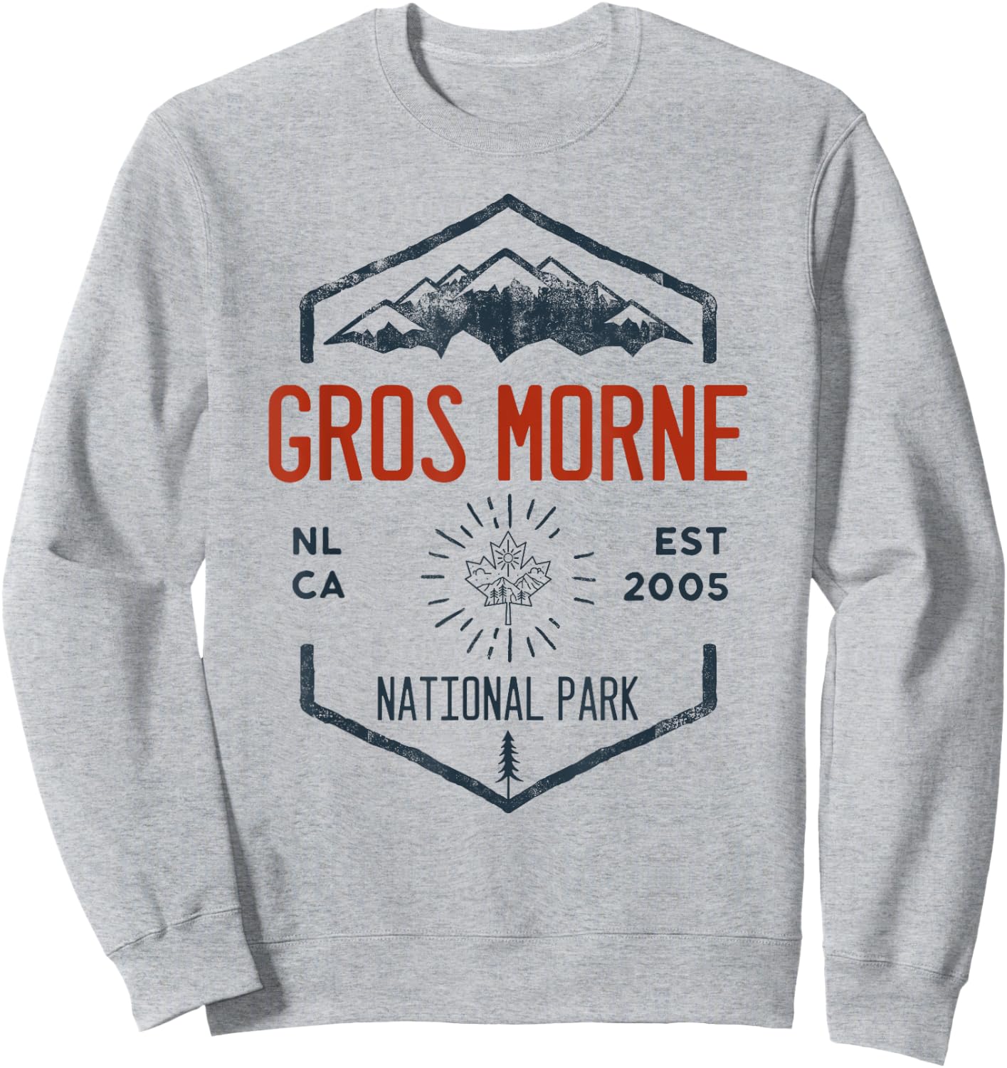 Gros Morne National Park Canada Vintage Sweatshirt - Sweatshirt | Ash
