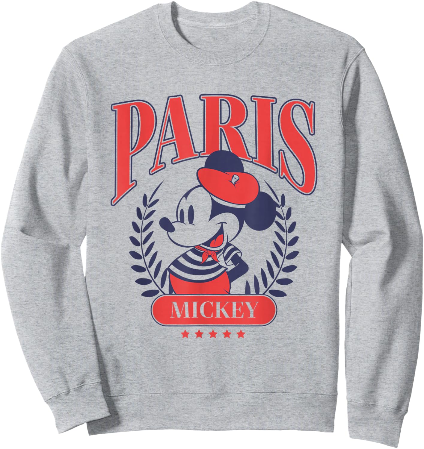 Disney Mickey and Friends Iconic Parisian Mickey Chest Logo Sweatshirt - Sweatshirt | Ash