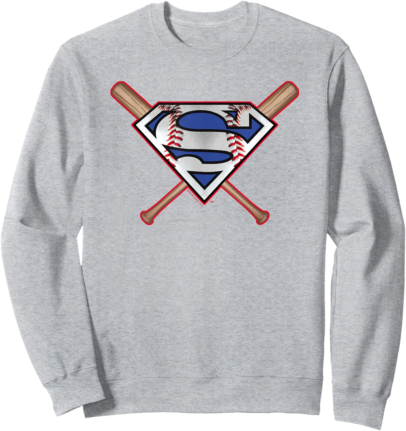 Superman Baseball Shield Sweatshirt - Sweatshirt | Ash