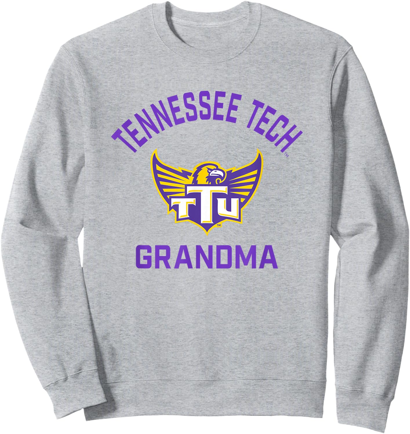 Tennessee Tech Golden Eagles Arched Grandma Sweatshirt - Sweatshirt | Ash