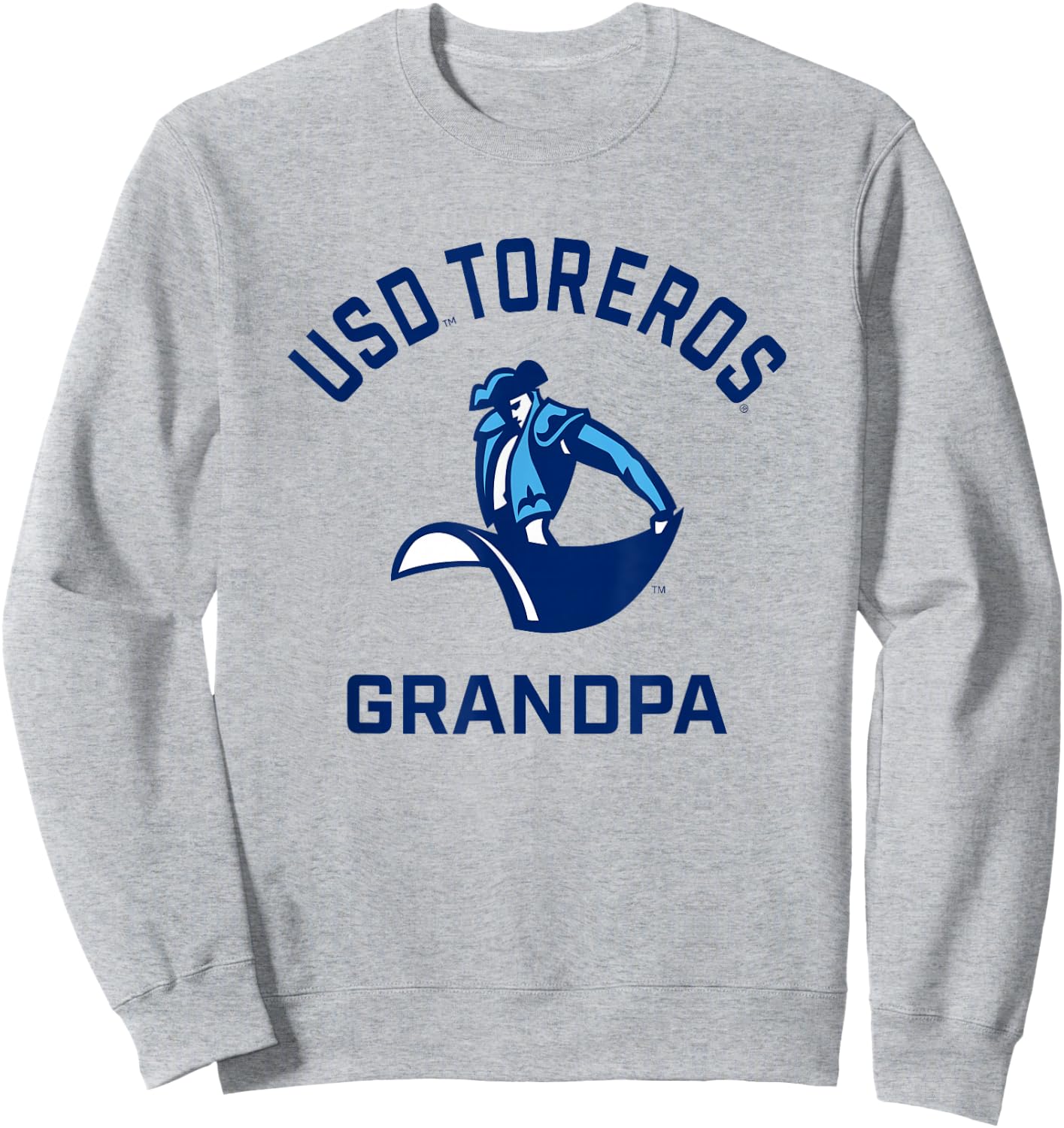 University of San Diego Toreros Arched Grandpa Sweatshirt - Sweatshirt | Ash