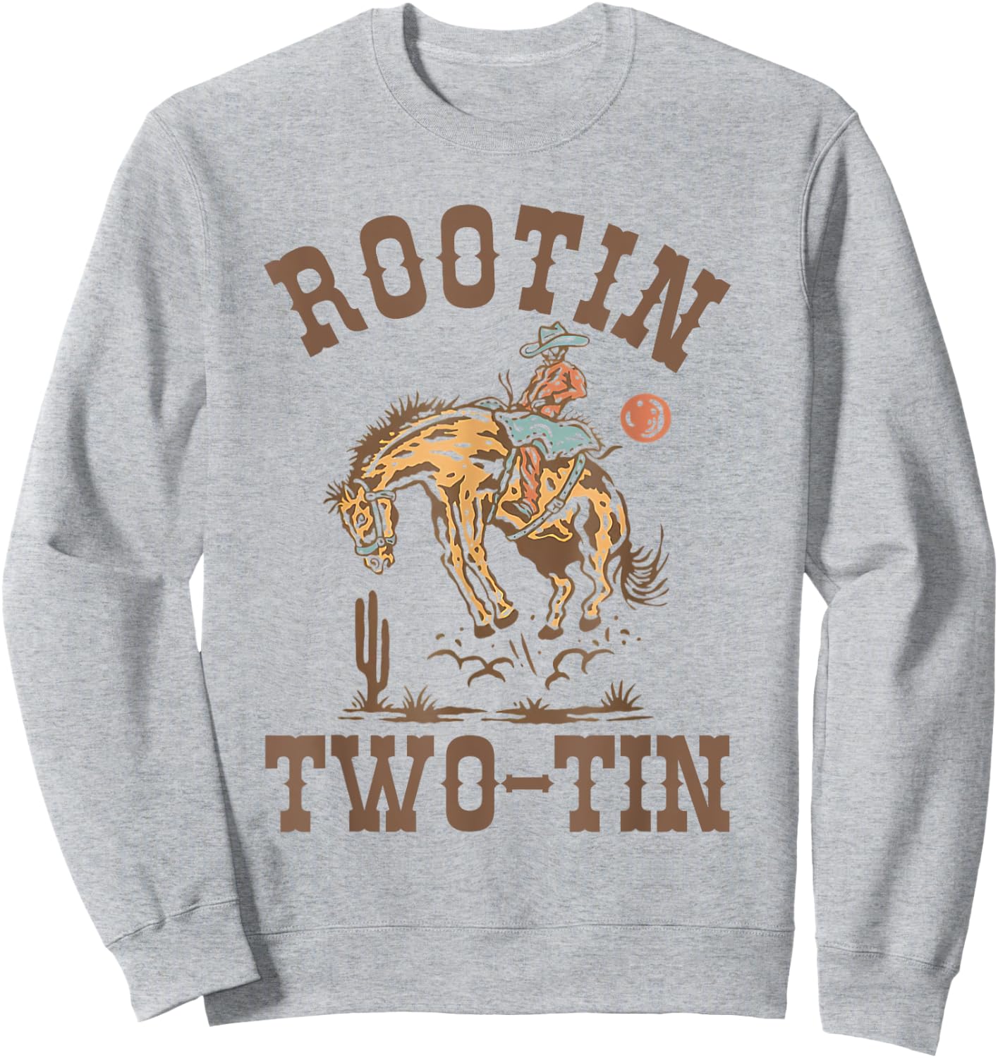 Rootin Two-tin 2nd Birthday 2 Year Old Western Cowboy Bday Sweatshirt - Sweatshirt | Ash
