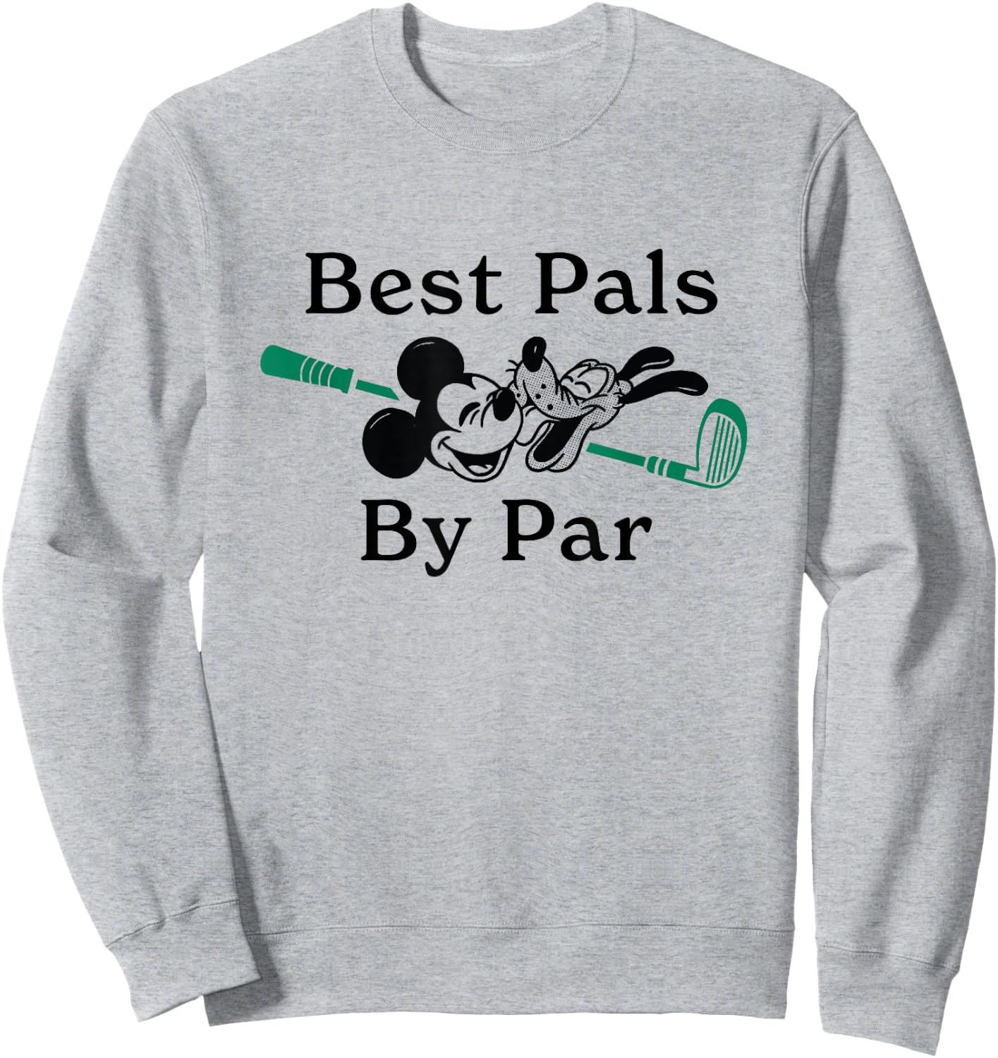 Disney Mickey And Friends Best Pals By Par Mickey Pluto Logo Sweatshirt - Sweatshirt | Ash