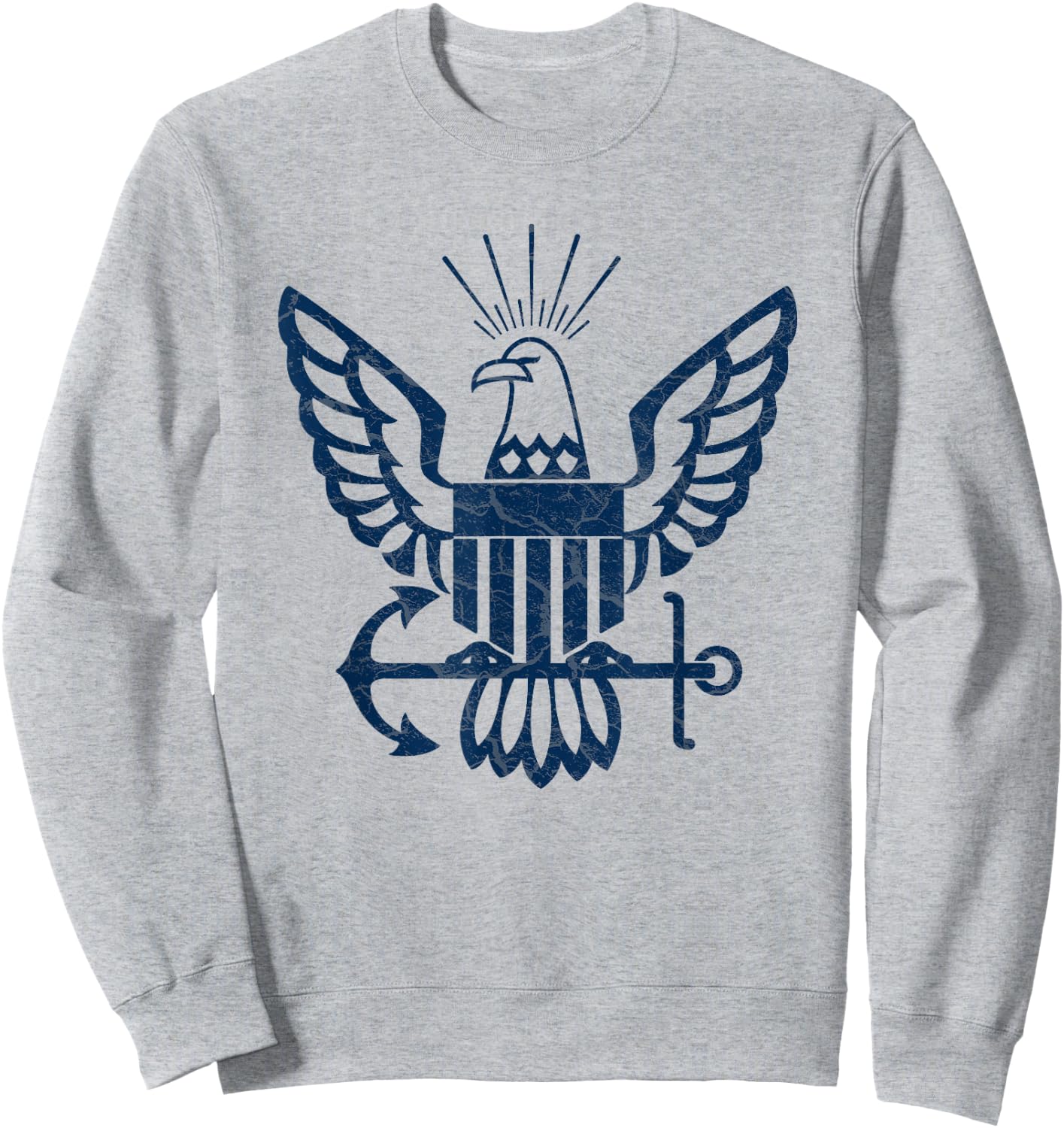 U.s. Navy Logo Sweatshirt - Sweatshirt | Ash