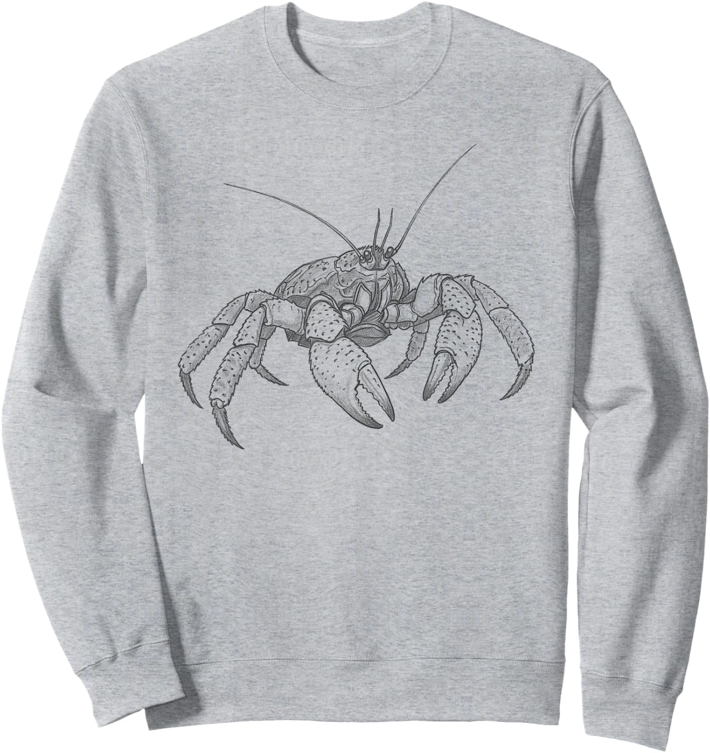 Vintage Coconut Crab Drawing Art Design Sweatshirt - Sweatshirt | Ash