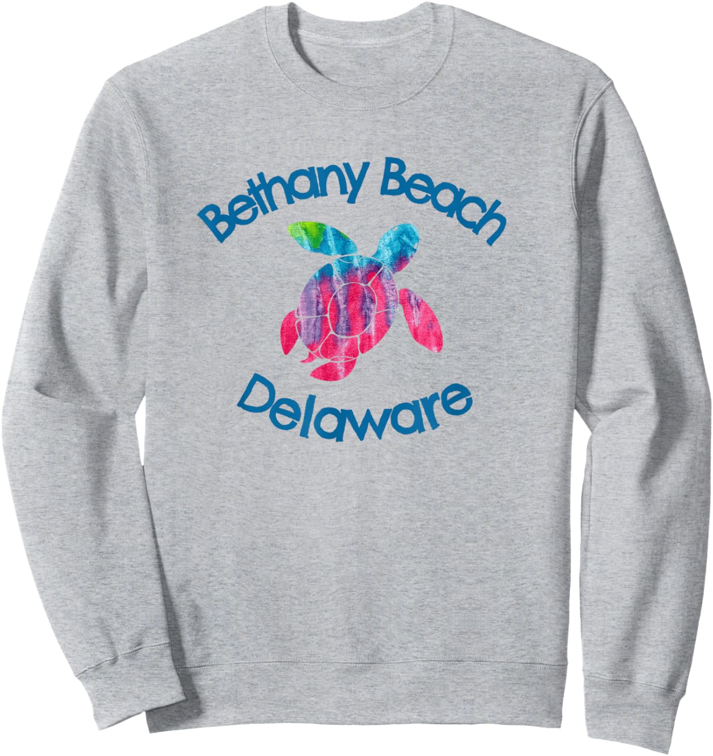 Bethany Beach Delaware Coastal Rustic Watercolor Turtle Sweatshirt - Sweatshirt | Ash