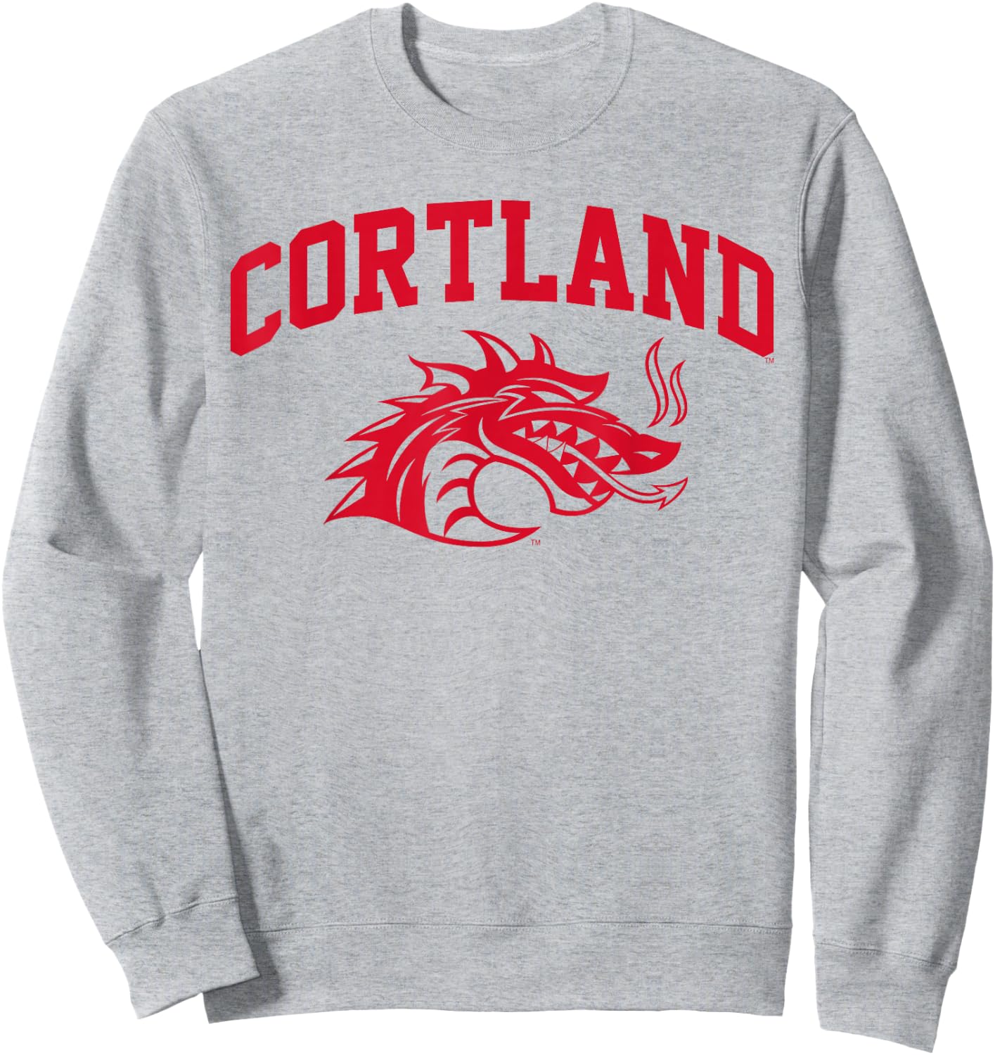 SUNY Cortland Red Dragons Athletics Logo Sweatshirt - Sweatshirt | Ash