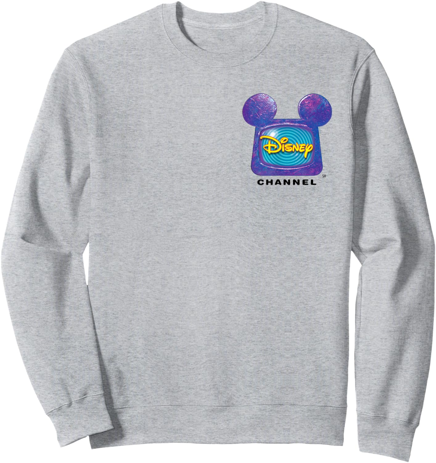 Disney Channel Official Mickey Mouse TV Retro 1999 Logo Sweatshirt - Sweatshirt | Ash