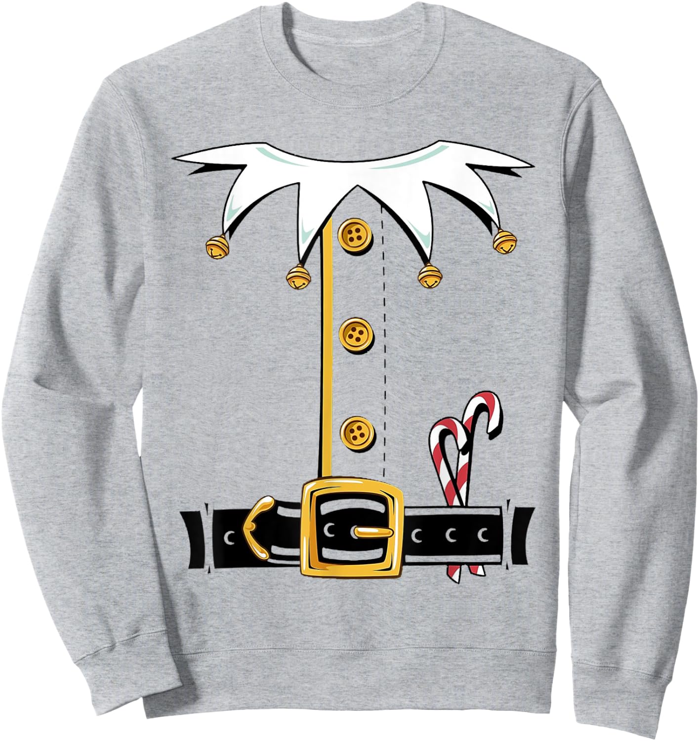 I'm An Elf Candy Cane Funny Elves Halloween Costume Outfit Sweatshirt - Sweatshirt | Ash