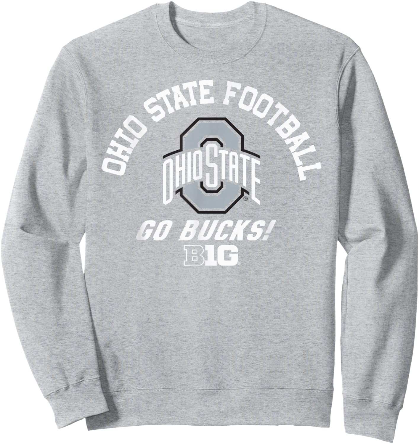 Ohio State Buckeyes Big 10 Football Red Officially Licensed Sweatshirt - Sweatshirt | Ash