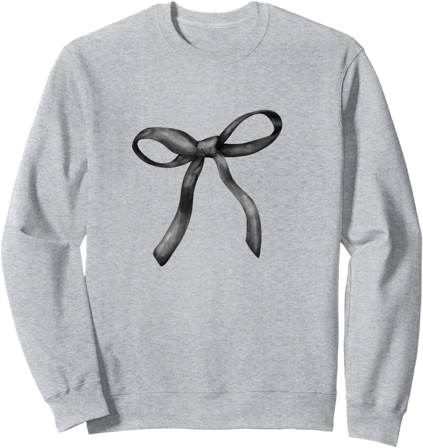Black Bow Coquette Girly Aesthetic Sweatshirt - Sweatshirt | Ash