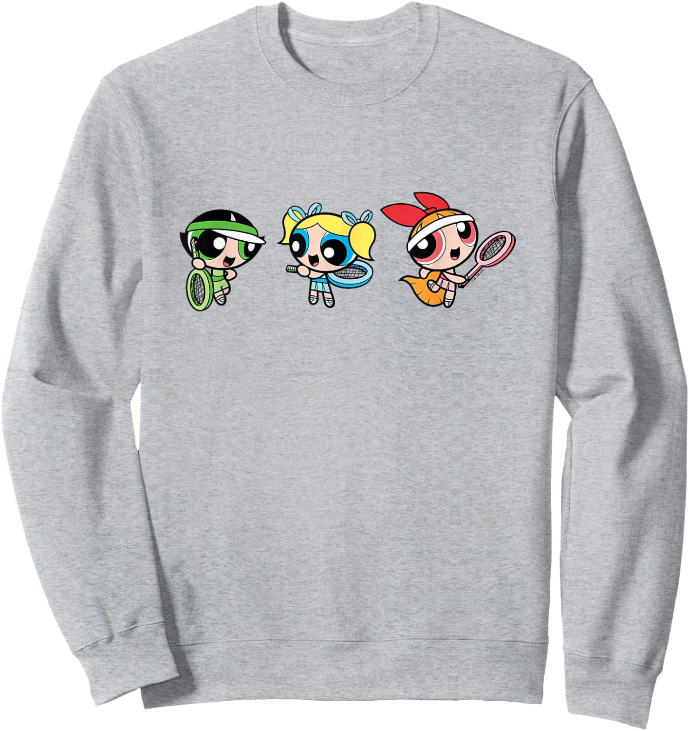 The Powerpuff Girls Ready For A Tennis Match Sweatshirt - Sweatshirt | Ash