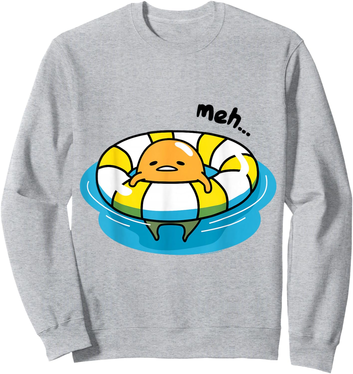 Gudetama Pool Float Shirt Sweatshirt - Sweatshirt | Ash