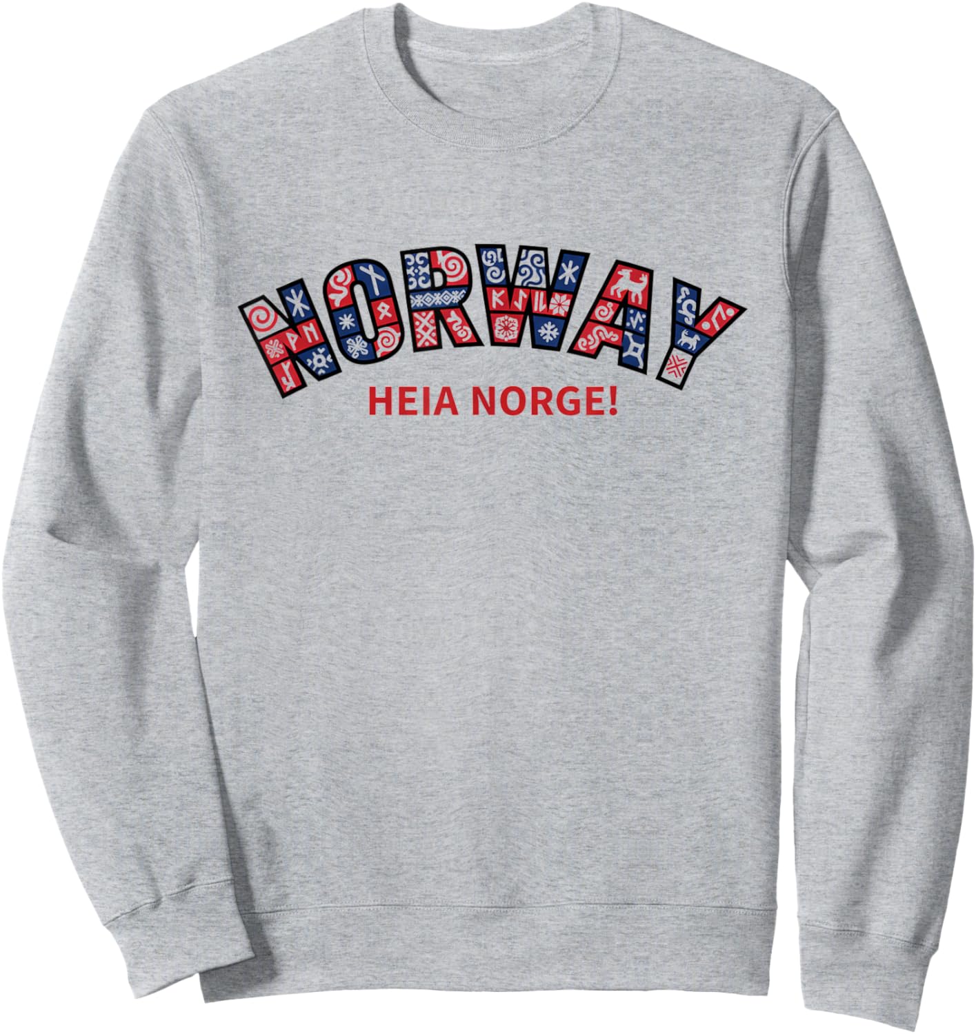 Soccer Fan Shirt 2026 Norway Heia Norge Norway HEIA Norge Sweatshirt - Sweatshirt | Ash