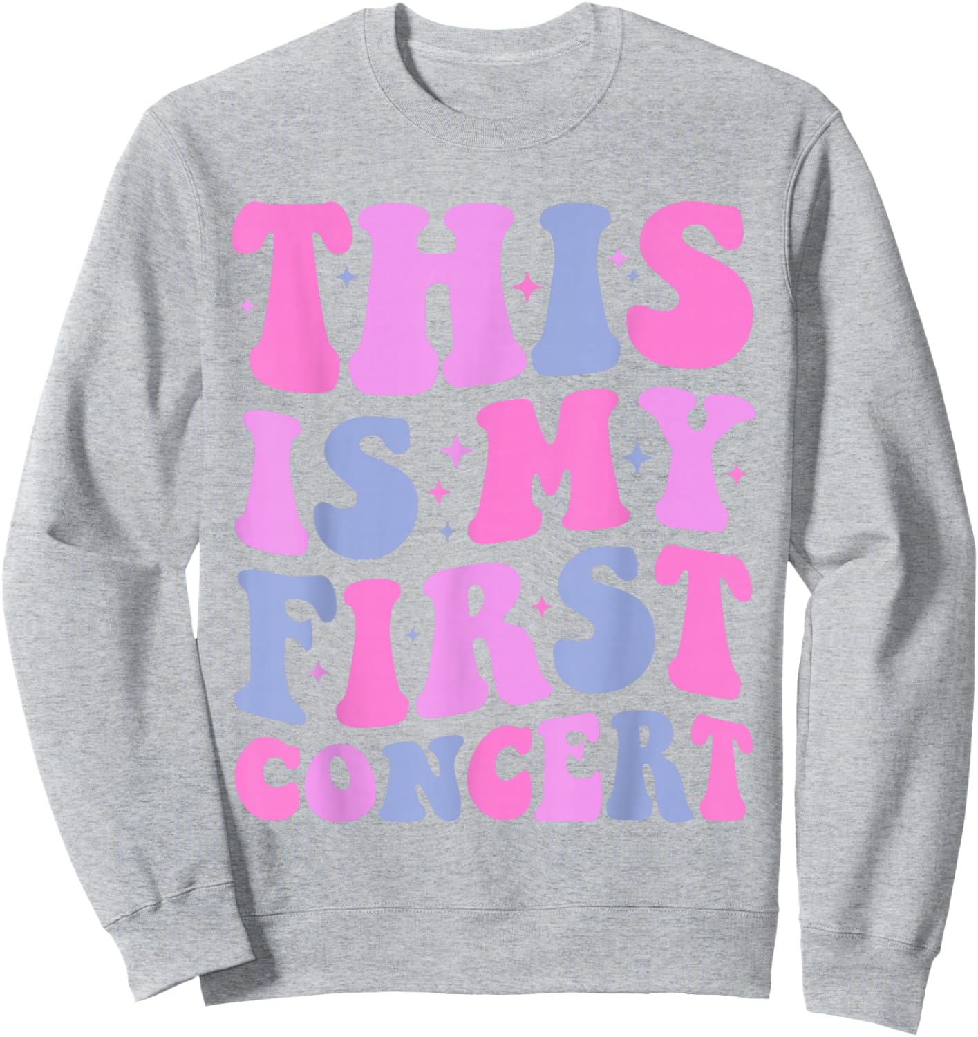 This Is My First Concert Music Event Retro Groovy Girls Sweatshirt - Sweatshirt | Ash