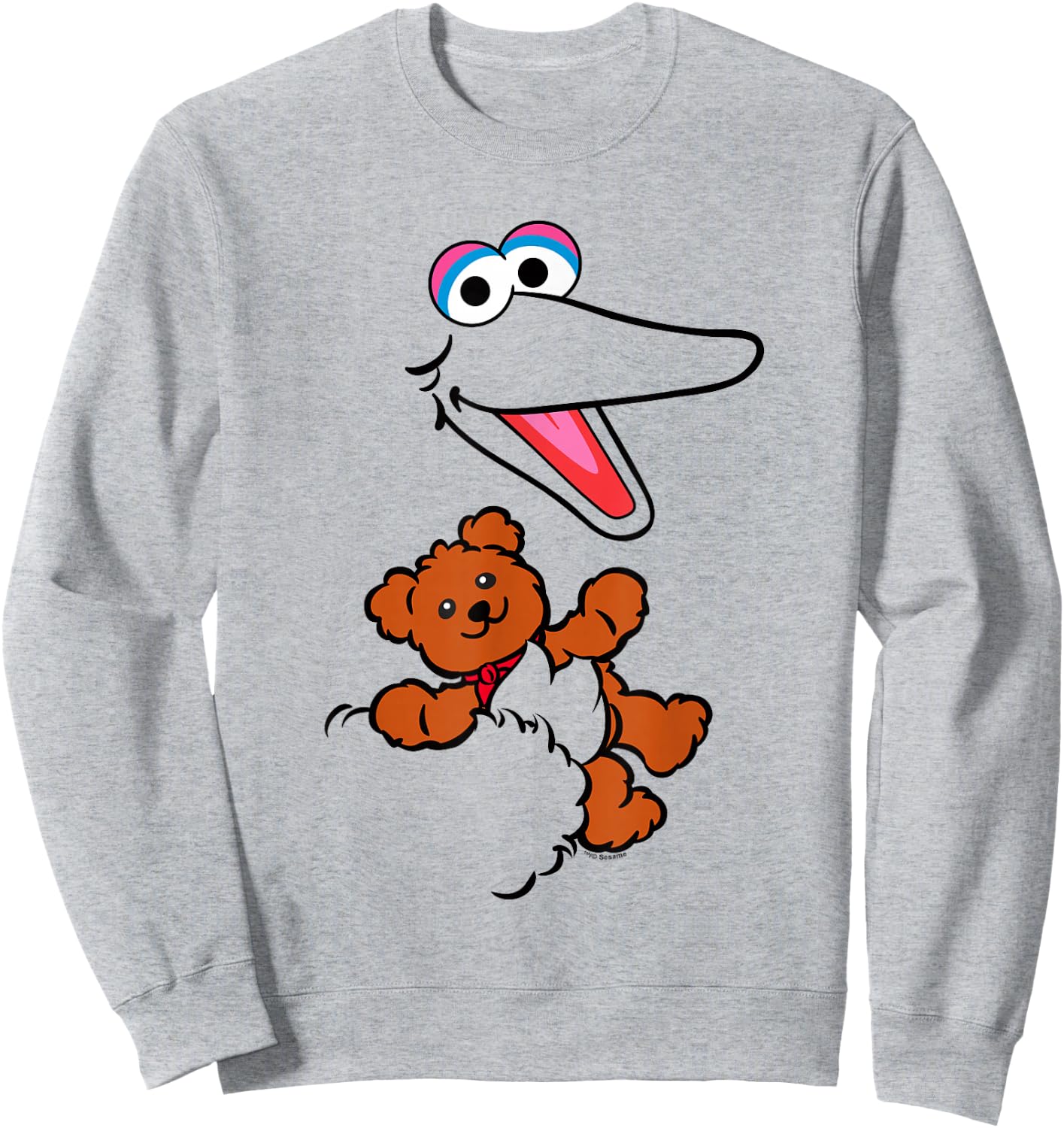Sesame Street Big Bird Radar Face Halloween Costume Sweatshirt - Sweatshirt | Ash