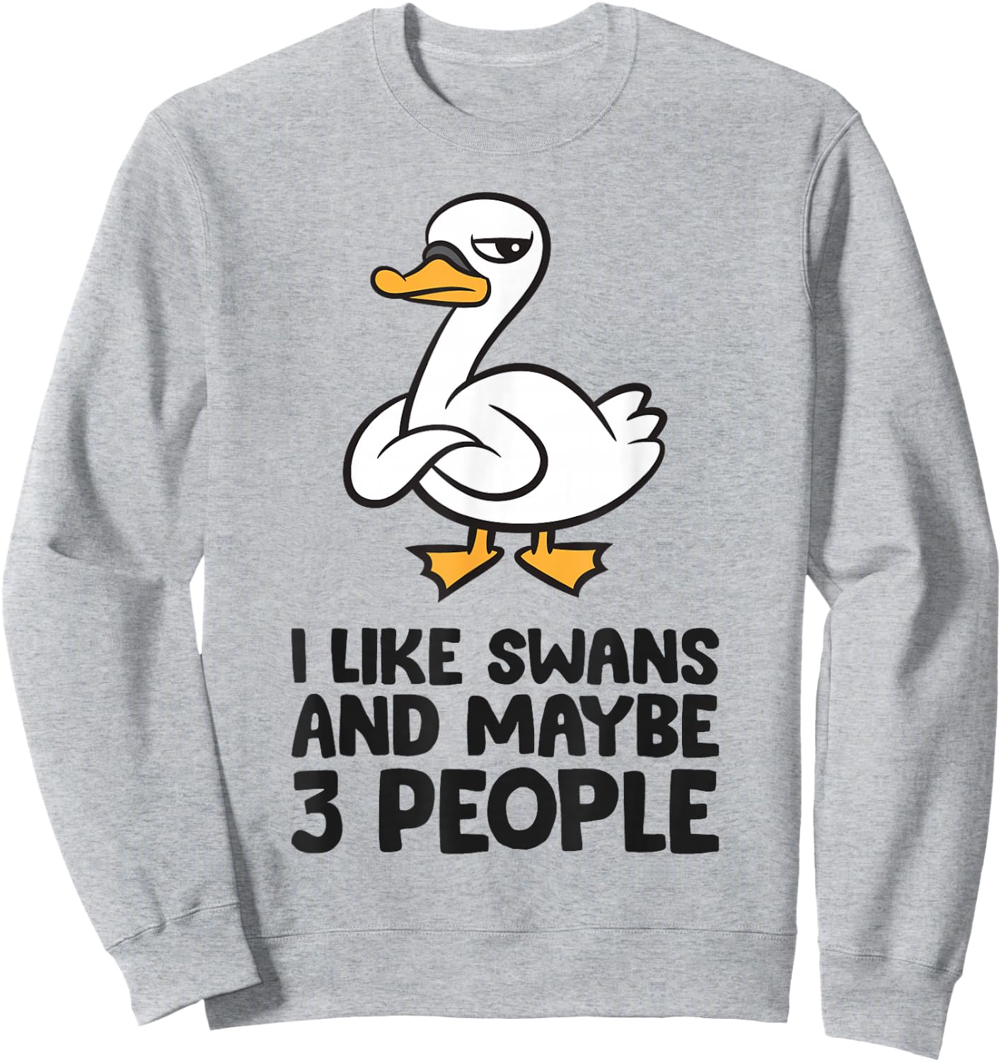 I Like Swans and Maybe 3 People Sweatshirt - Sweatshirt | Ash