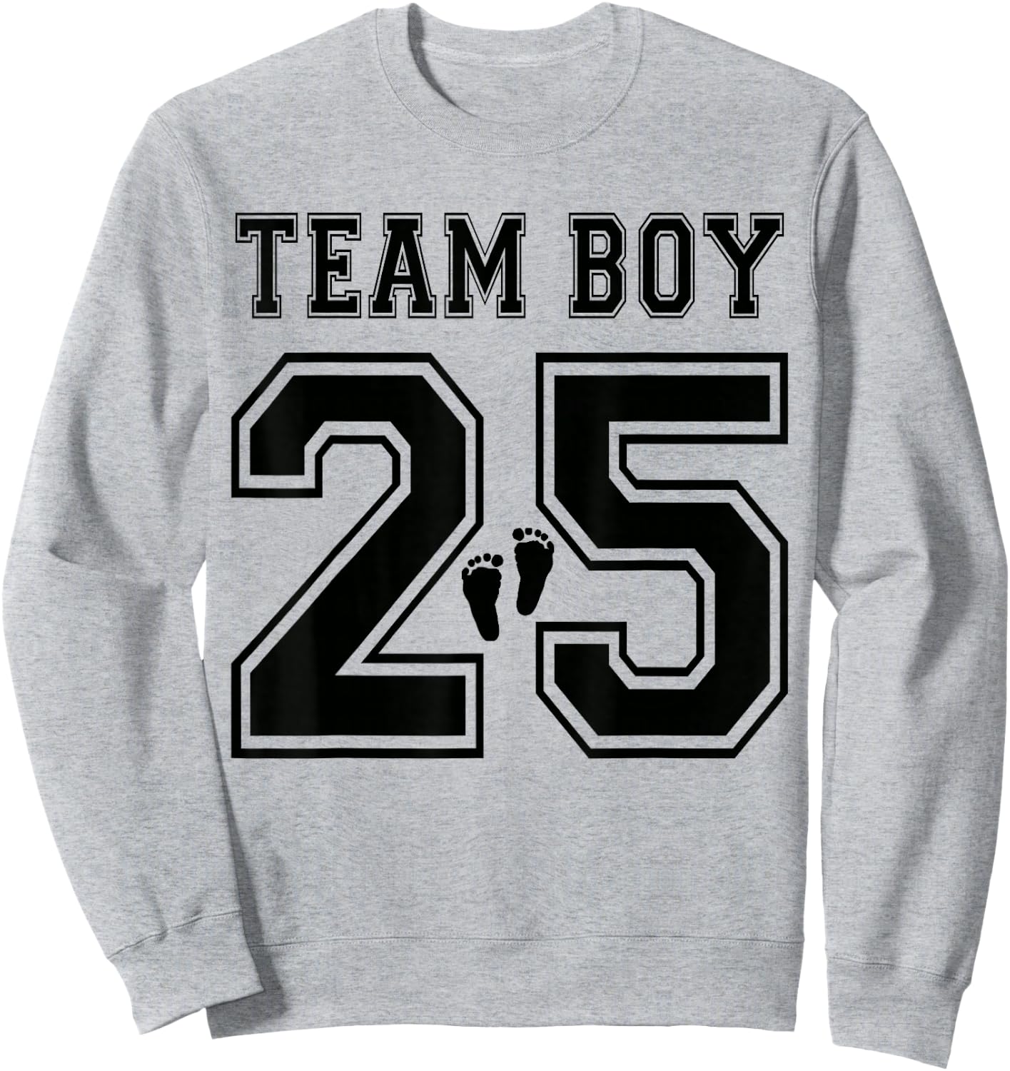 Team Boy 2025 Gender Reveal Boy Baby Shower Adoption Sweatshirt - Sweatshirt | Ash