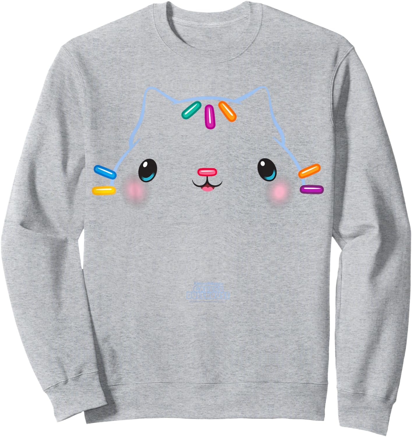 DreamWorks Gabby's Dollhouse Cakey Cat Big Face Halloween Sweatshirt - Sweatshirt | Ash