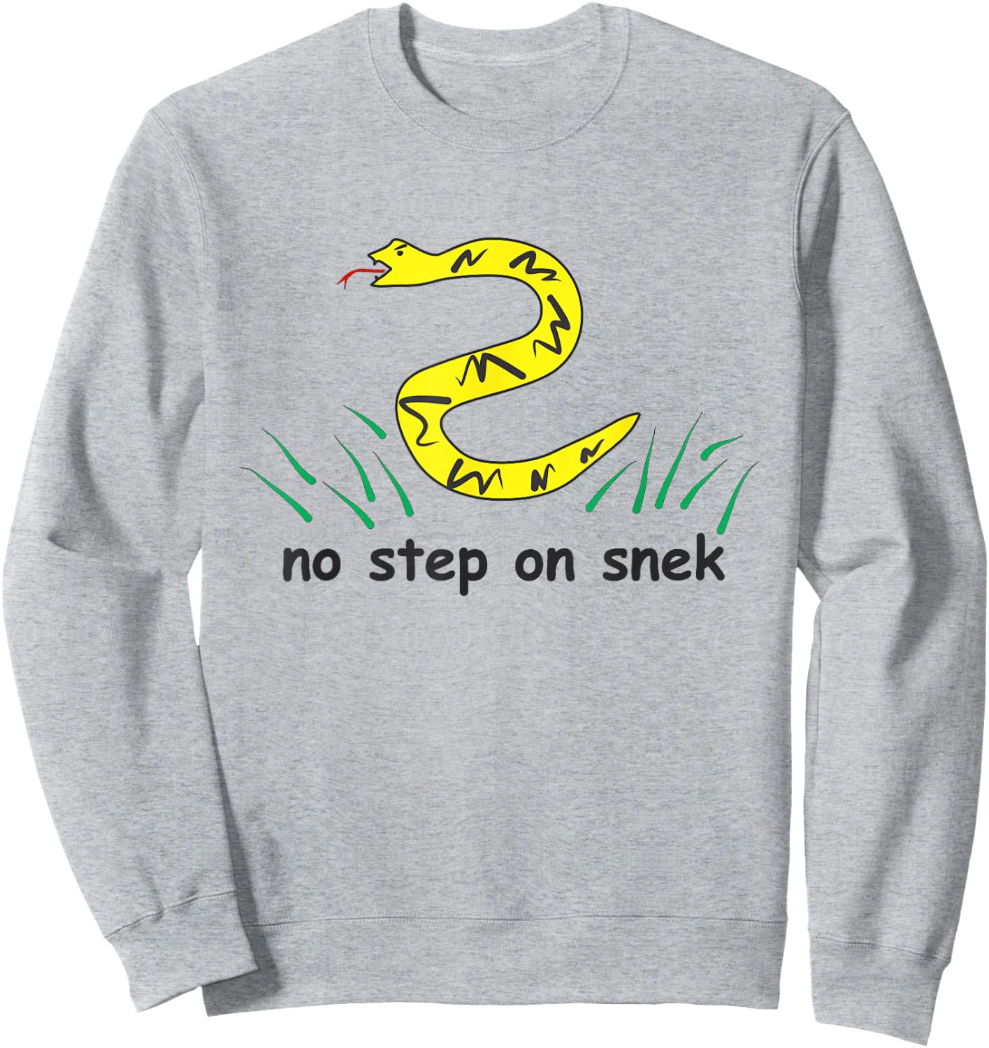 No Step on Snek | NickerStickers Don't Tread Snake Sweatshirt - Sweatshirt | Ash