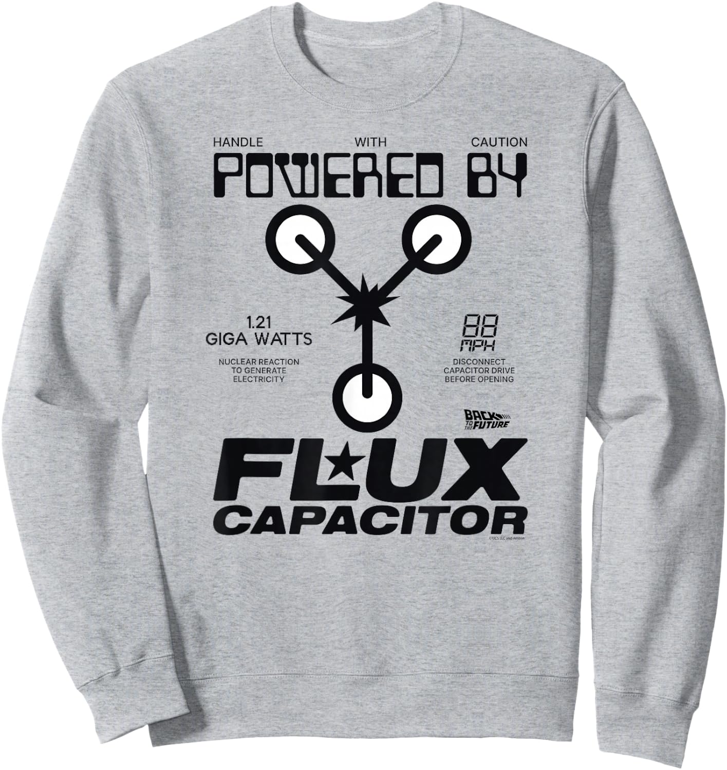 Back to The Future Powered by Flux Sweatshirt - Sweatshirt | Ash