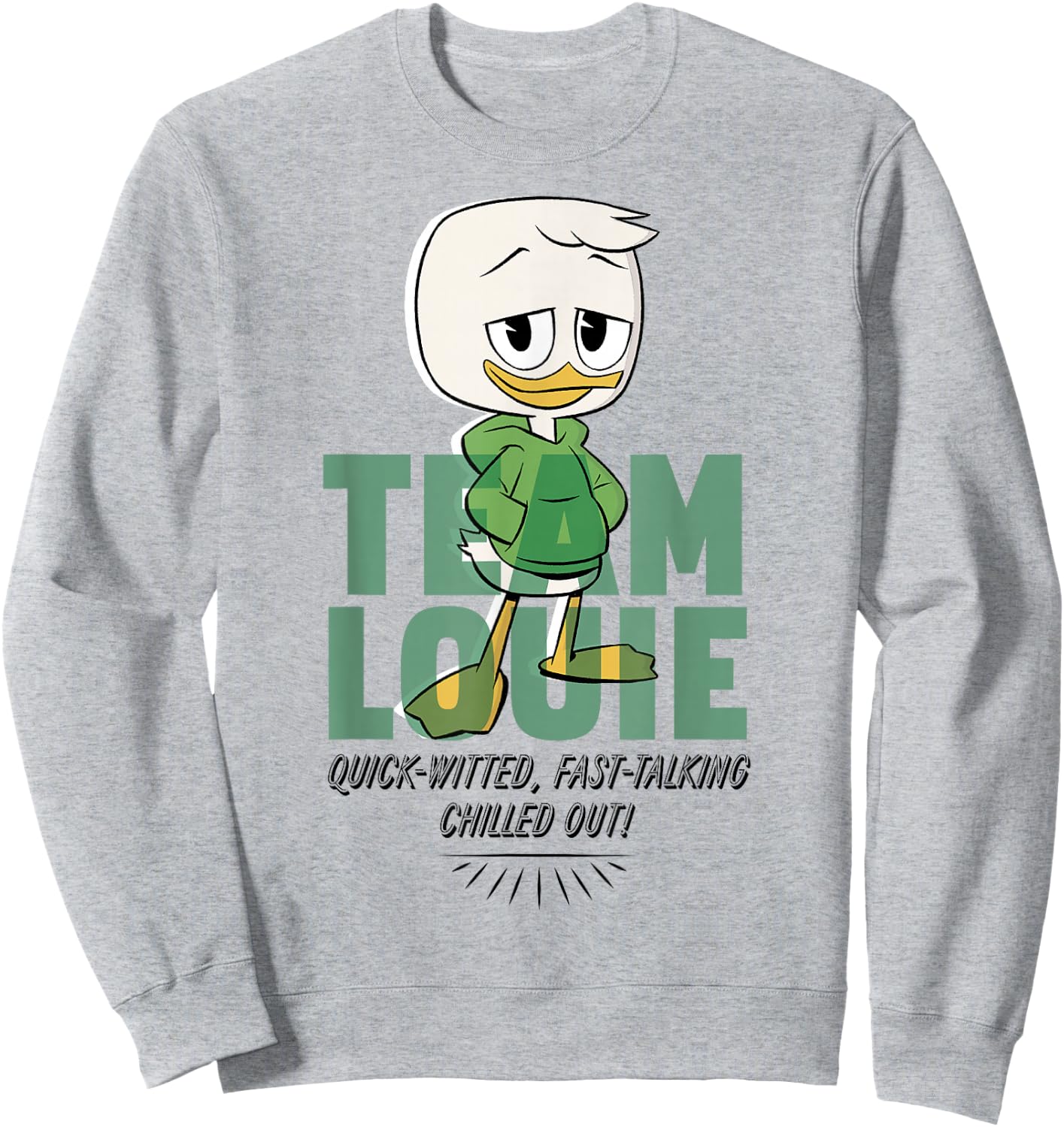 Disney DuckTales Team Louie Quick-Witted Fast-Talking Sweatshirt - Sweatshirt | Ash